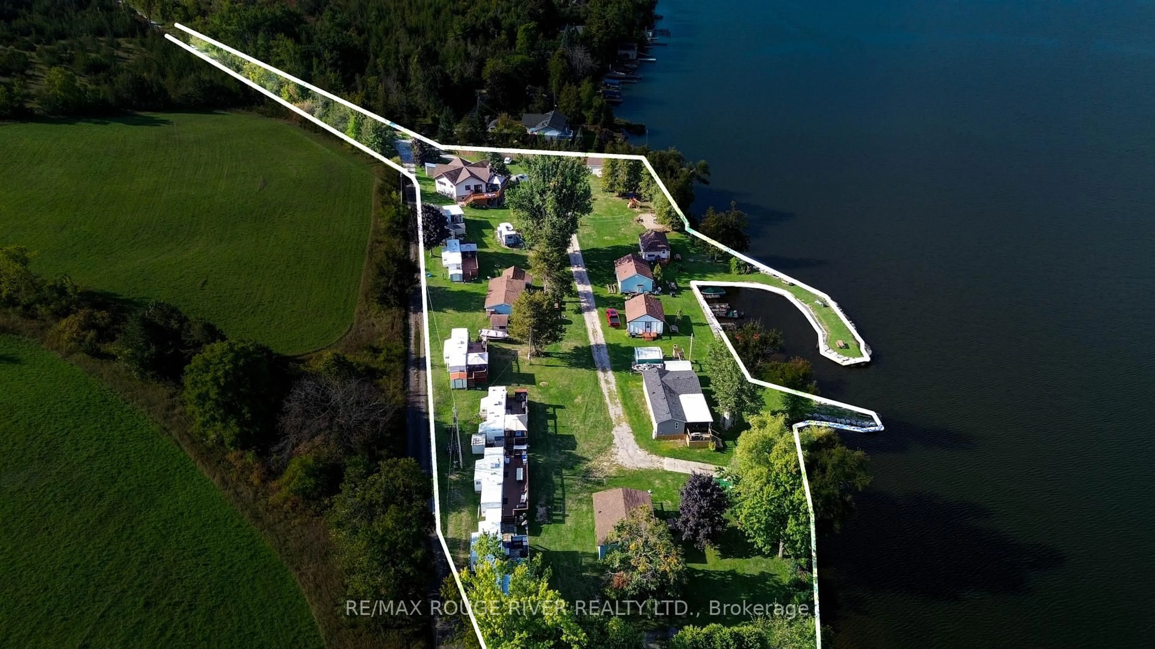 A pic from outside/outdoor area/front of a property/back of a property/a pic from drone, water/lake/river/ocean view for 68 Robins Rd #198, Alnwick/Haldimand Ontario K0K 2X0