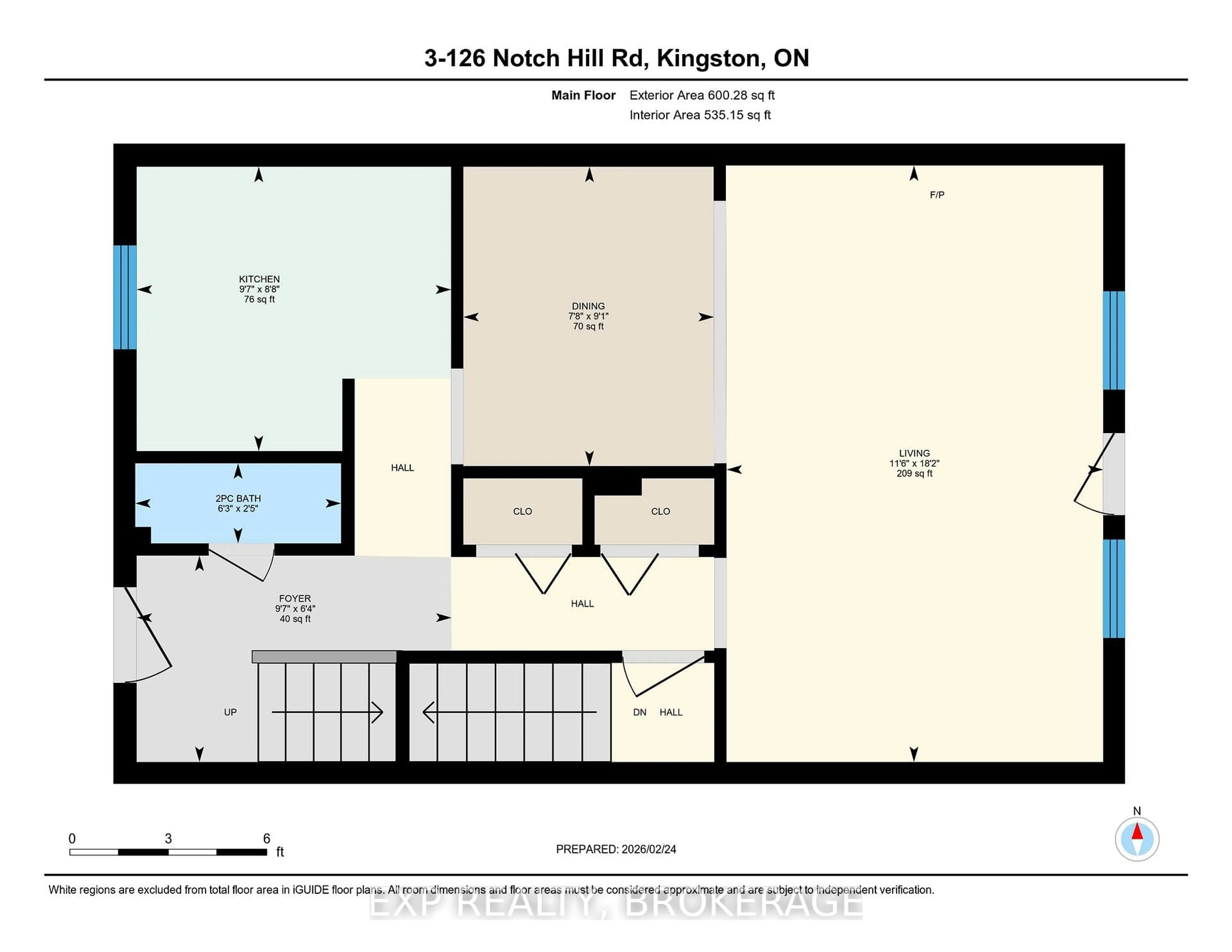 Floor plan for 126 NOTCH HILL Rd #3, Kingston Ontario K7M 2X1