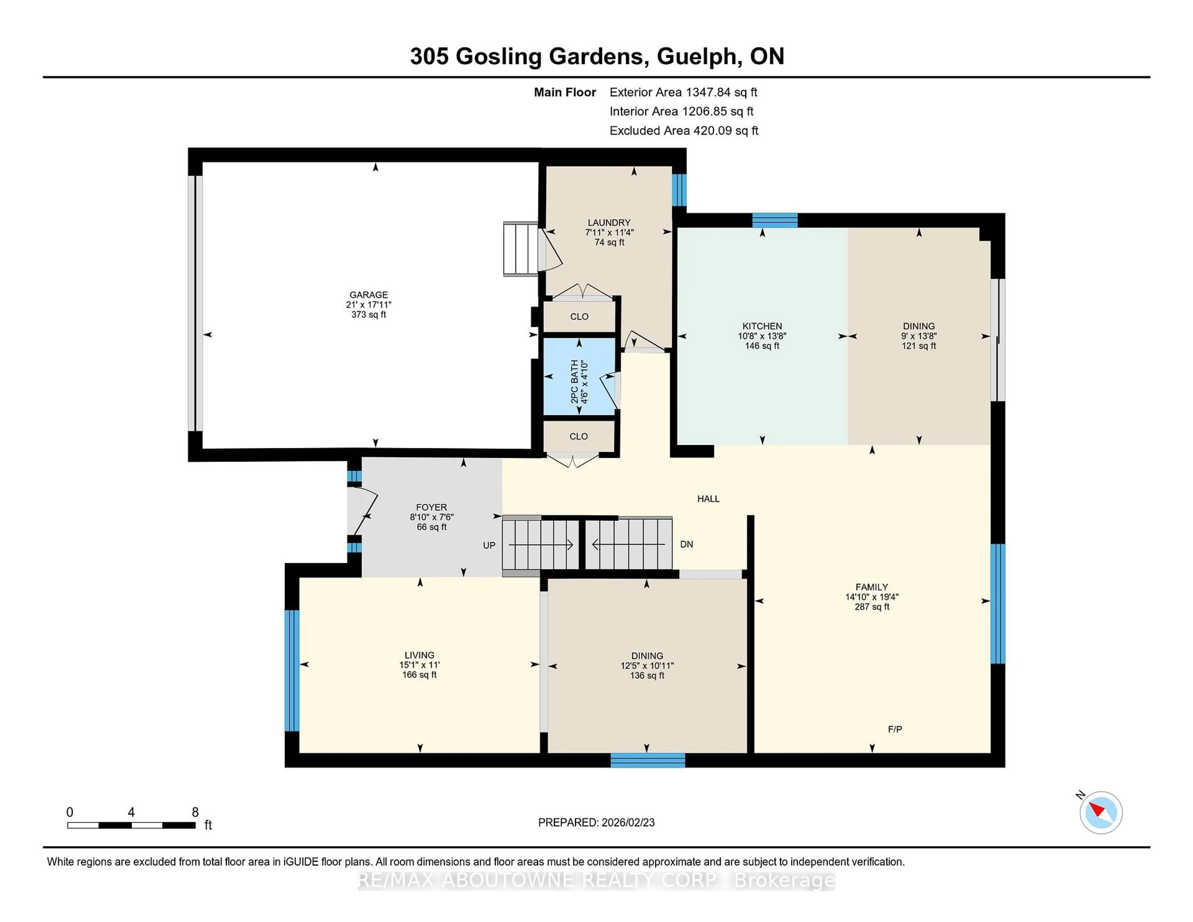 Floor plan for 305 Gosling Gdns, Guelph Ontario N1L 0M1