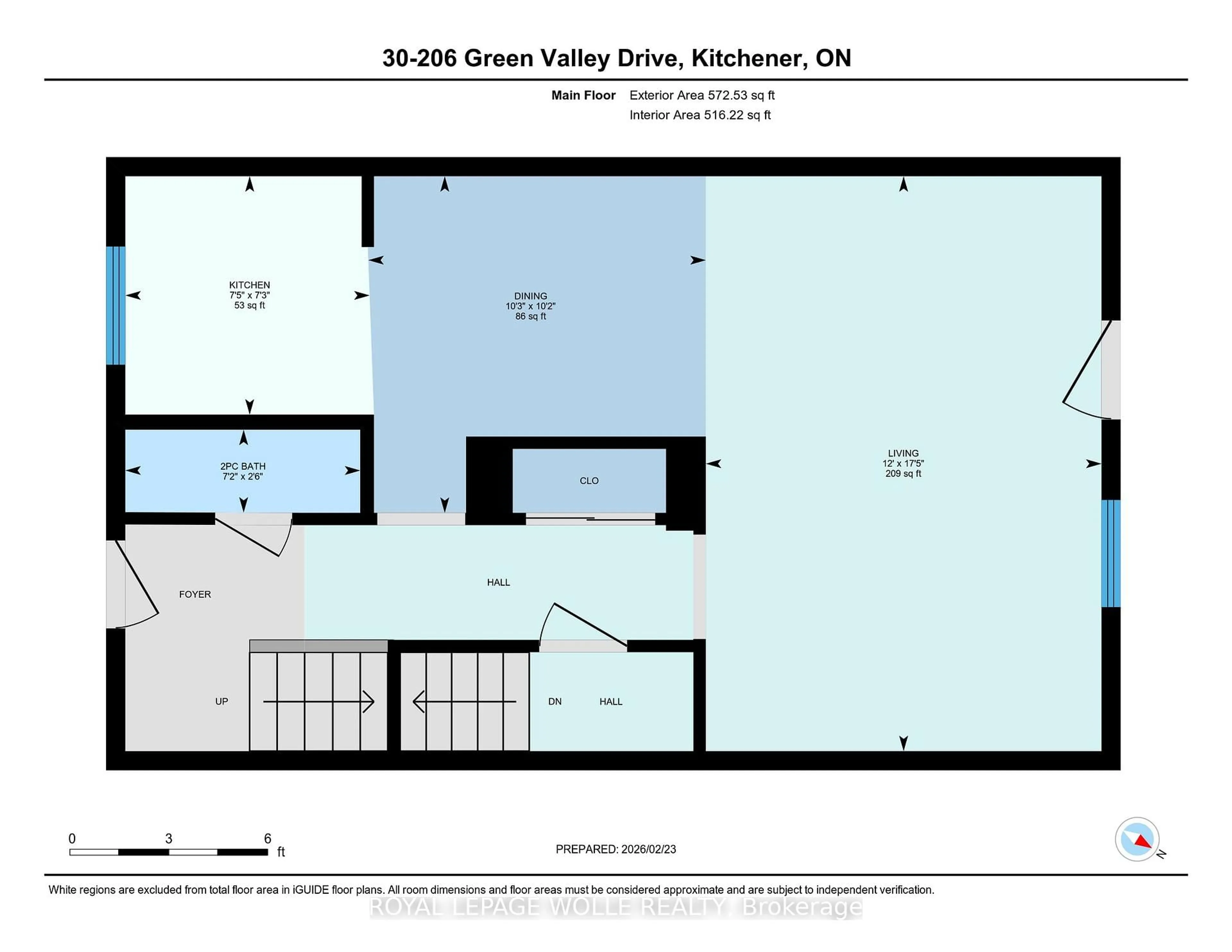 Floor plan for 206 Green Valley Dr #30, Kitchener Ontario N2P 1G9
