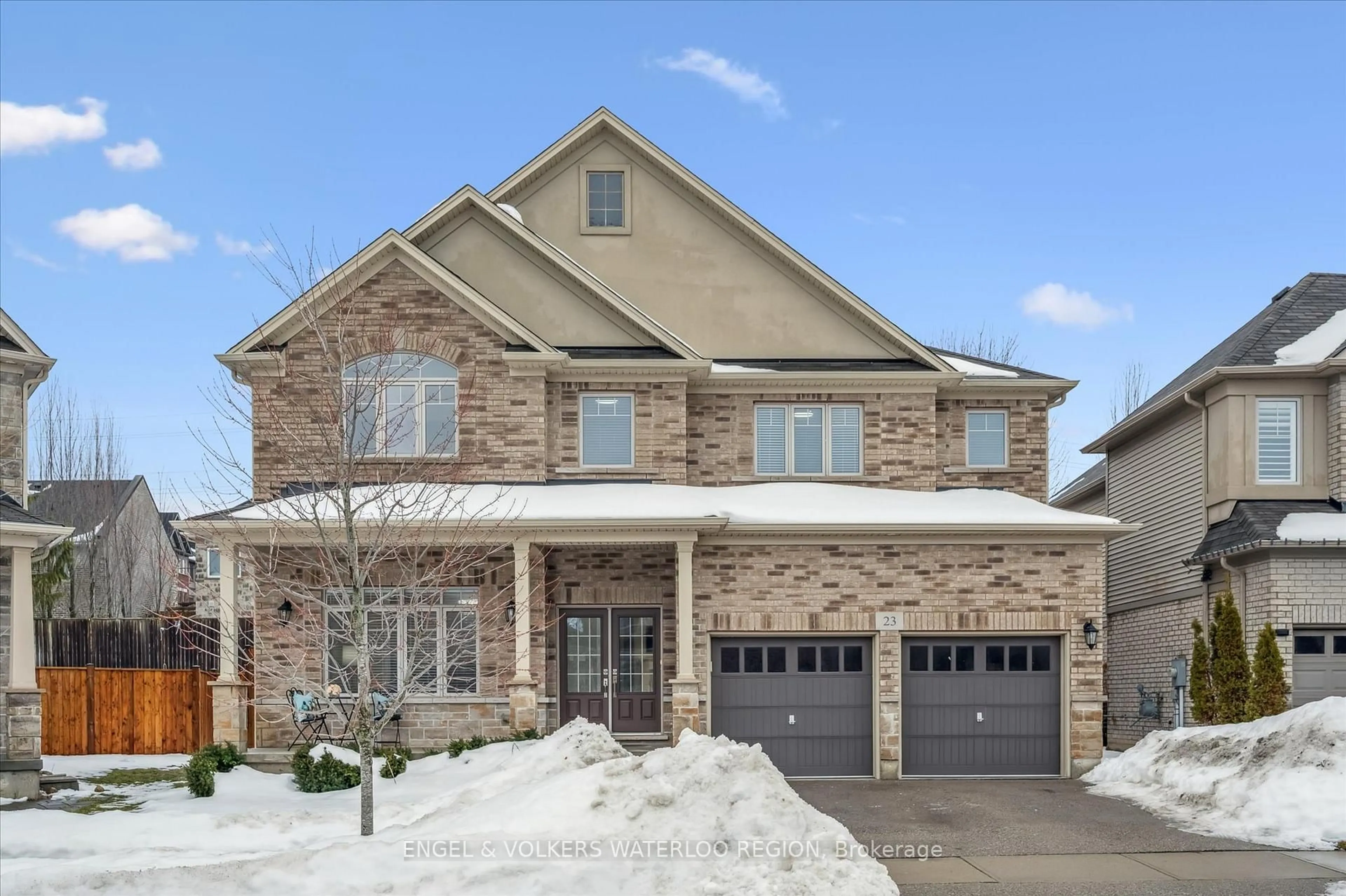 Home with brick exterior material, street for 23 Redtail St, Kitchener Ontario N2K 0B1