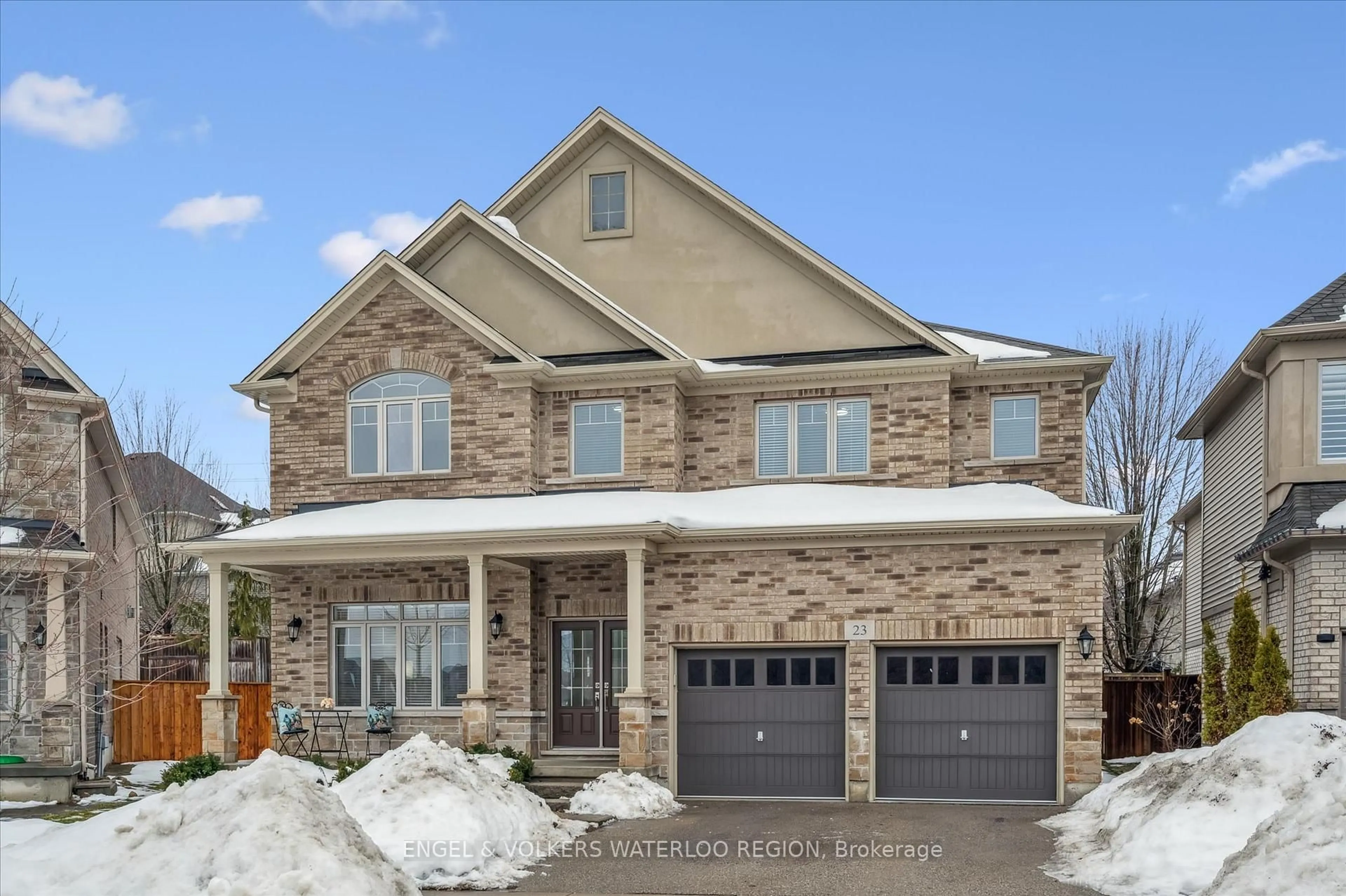 Home with brick exterior material, street for 23 Redtail St, Kitchener Ontario N2K 0B1
