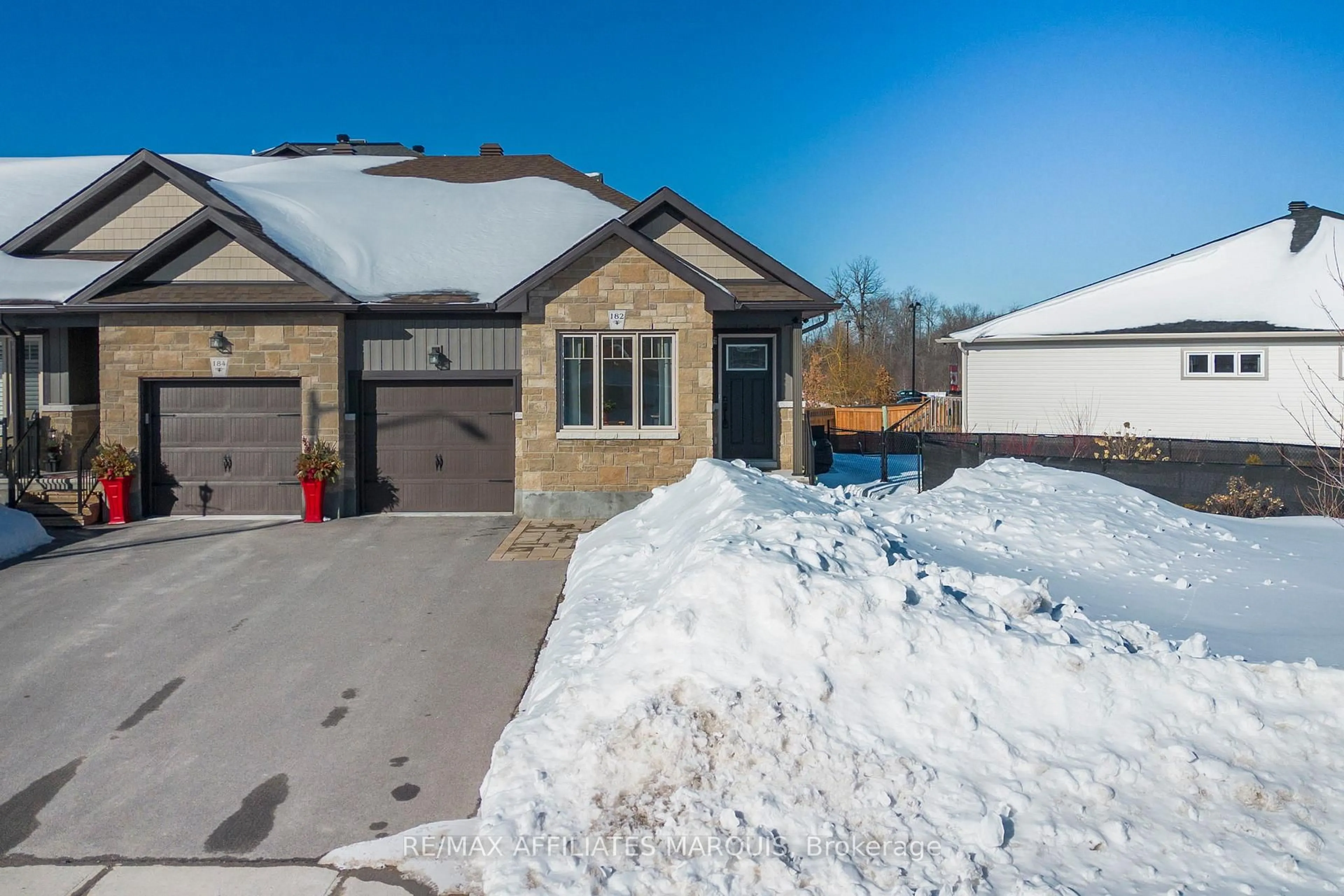 A pic from outside/outdoor area/front of a property/back of a property/a pic from drone, street for 182 Ferrara Dr, Smiths Falls Ontario K7A 0A2