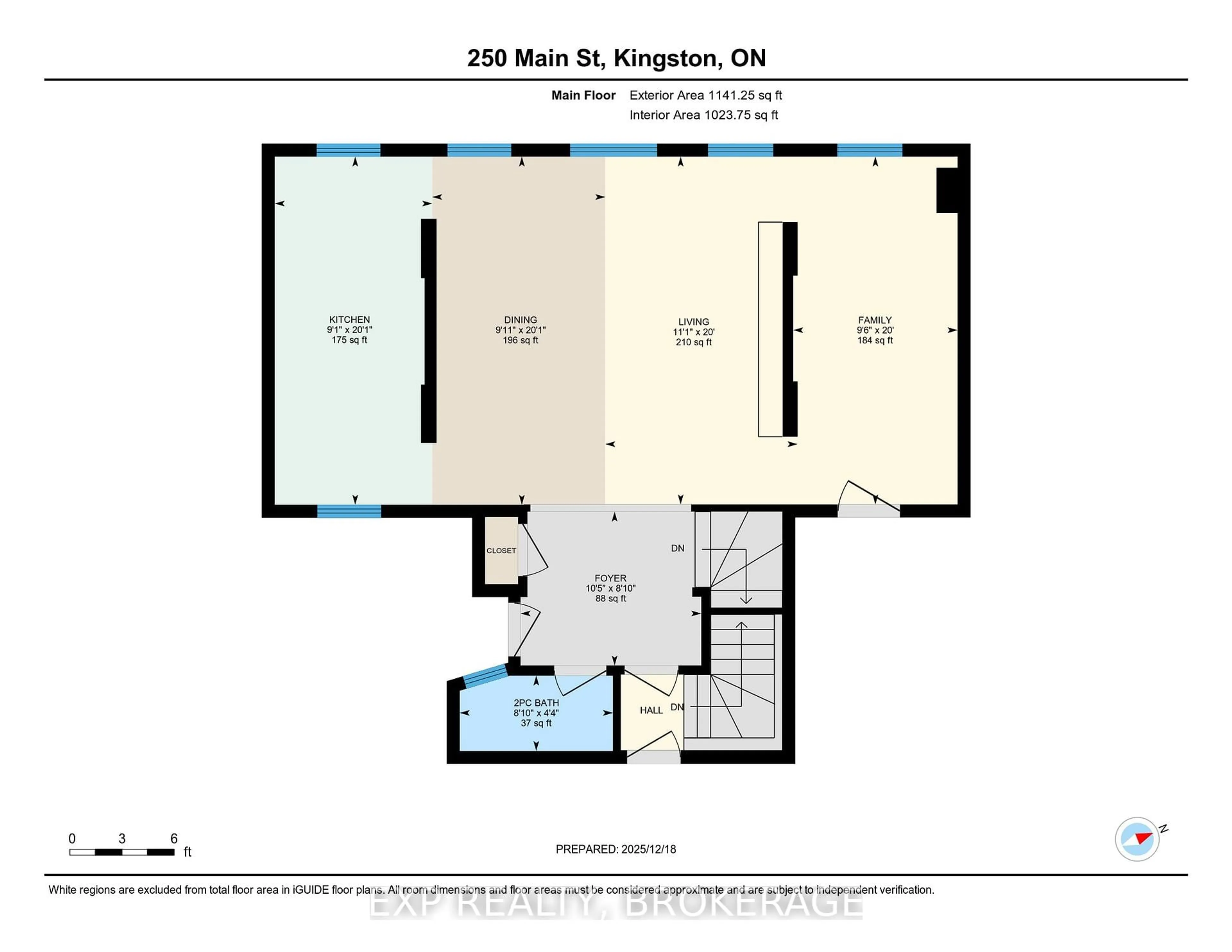 Floor plan for 250 MAIN St, Kingston Ontario K7K 6W4