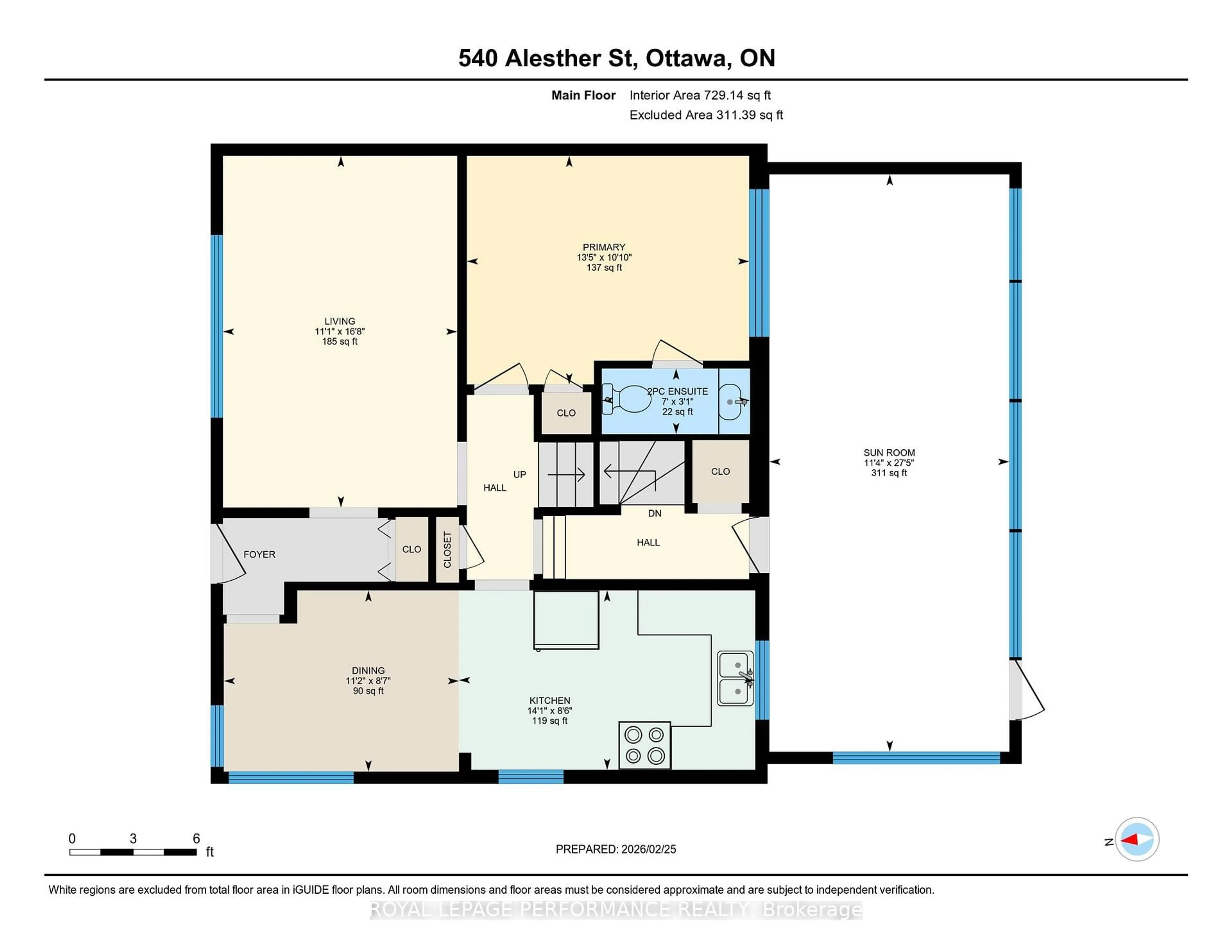 Floor plan for 540 Alesther St, Ottawa Ontario K1K 1J3