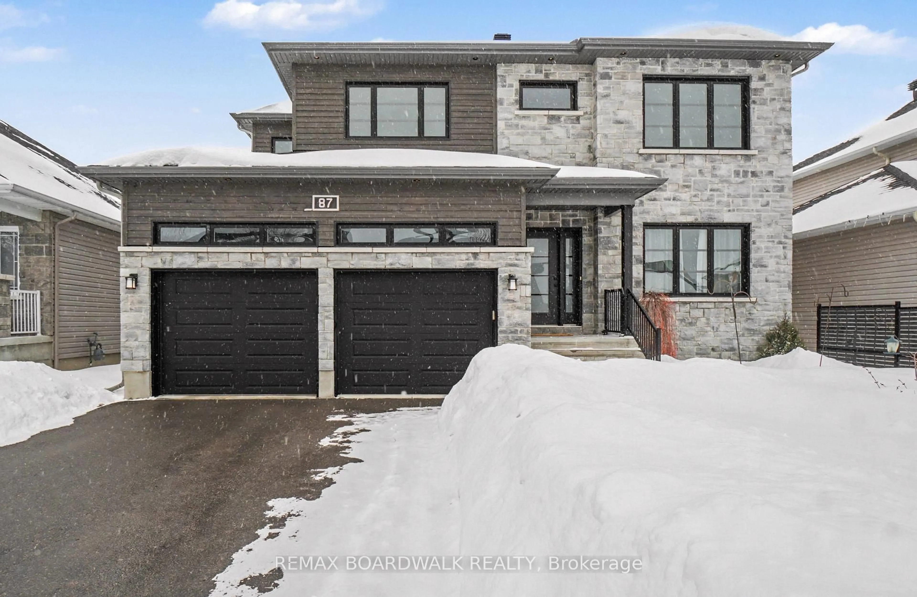 Home with brick exterior material, street for 87 Cobblestone Dr, Russell Ontario K4R 0B2