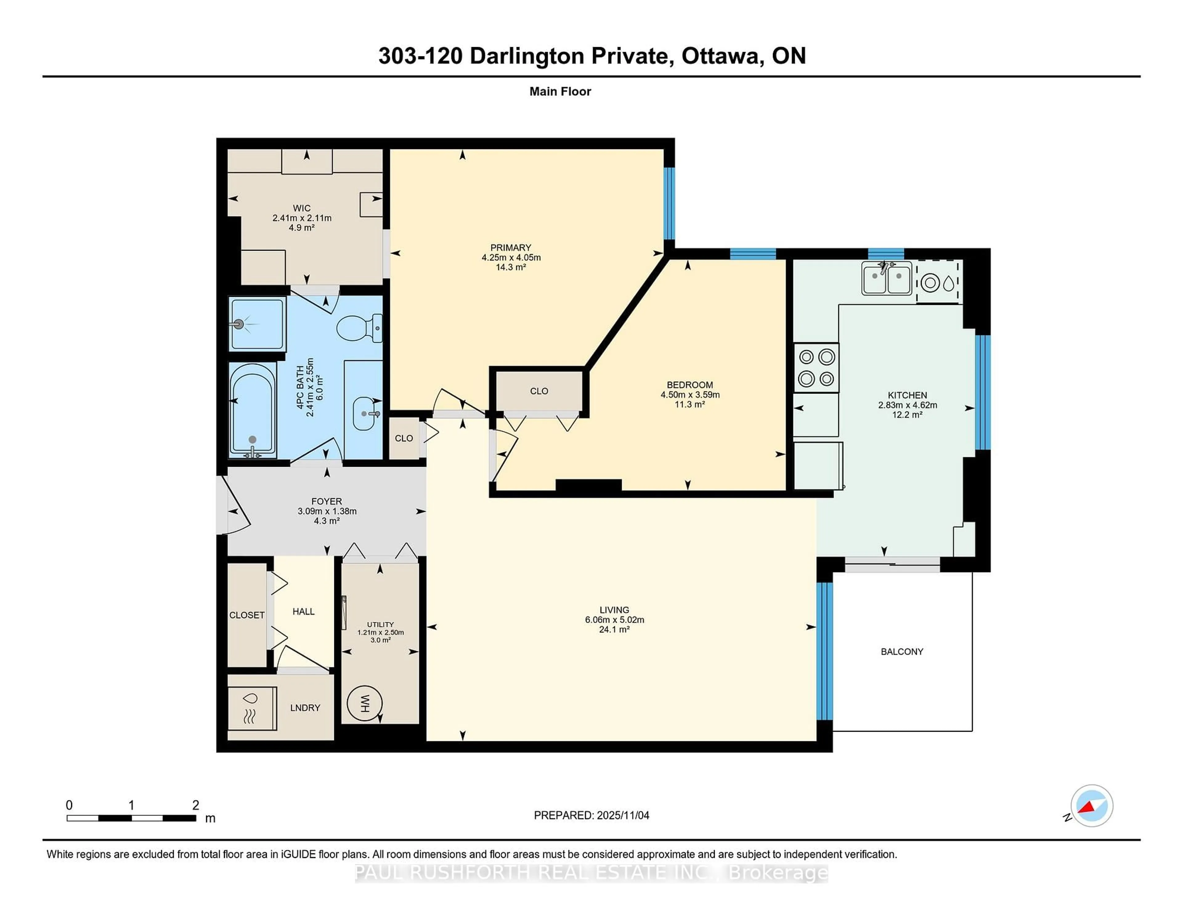 Floor plan for 120 Darlington Private #303, Ottawa Ontario K1V 0X5
