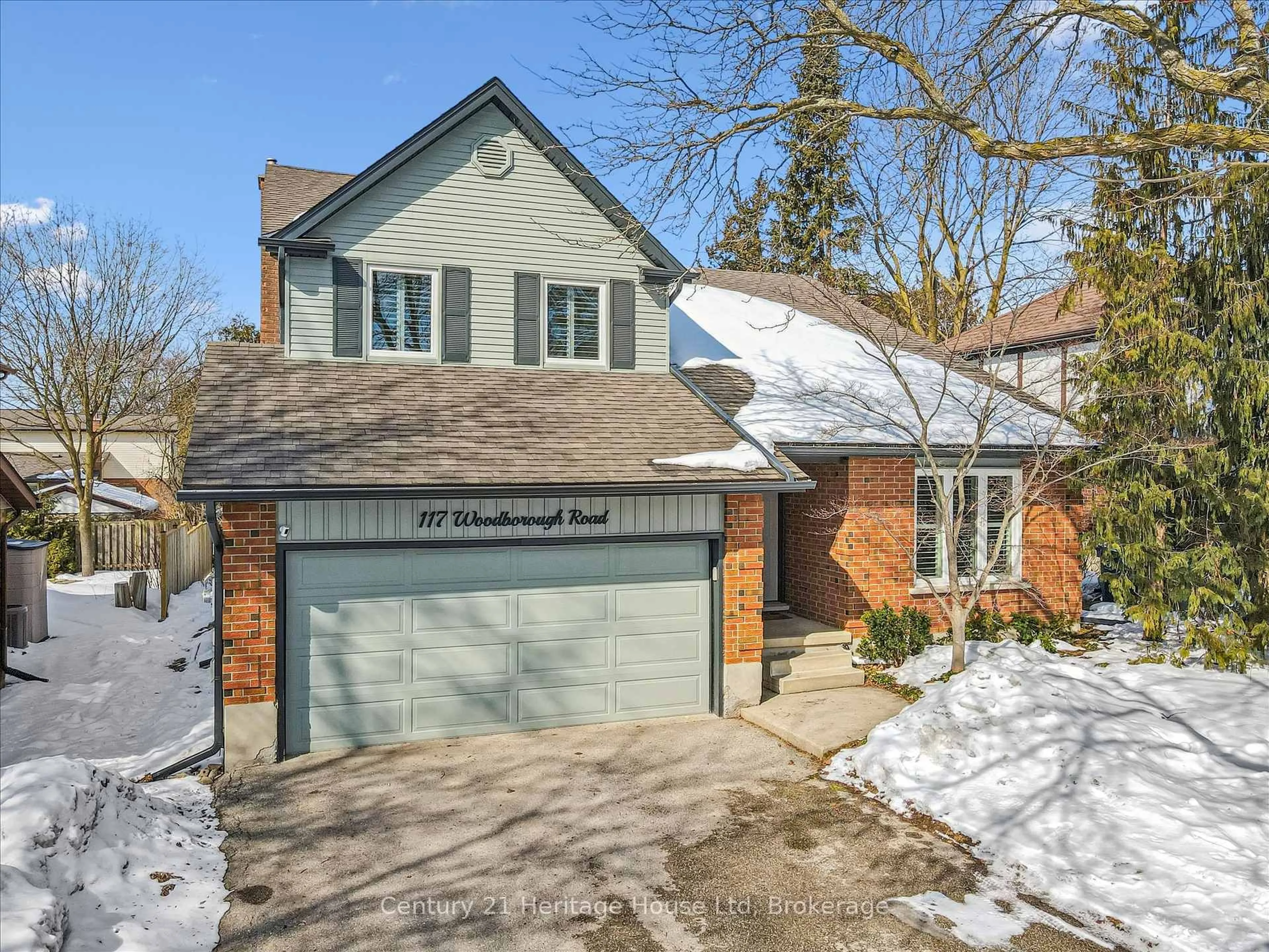 Home with brick exterior material, street for 117 Woodborough Rd, Guelph Ontario N1G 3L7