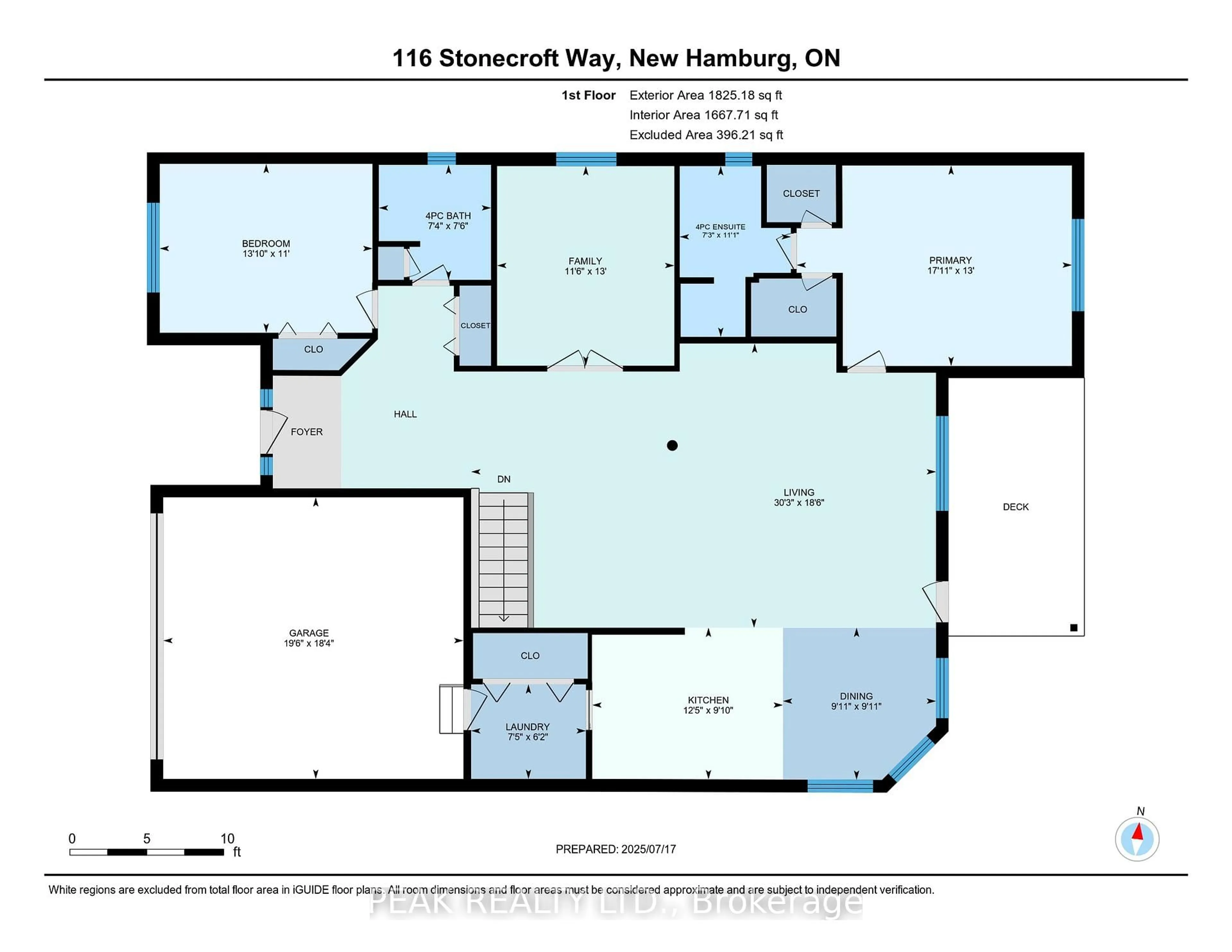 Floor plan for 116 Stonecroft Way, Wilmot Ontario N3A 4L6