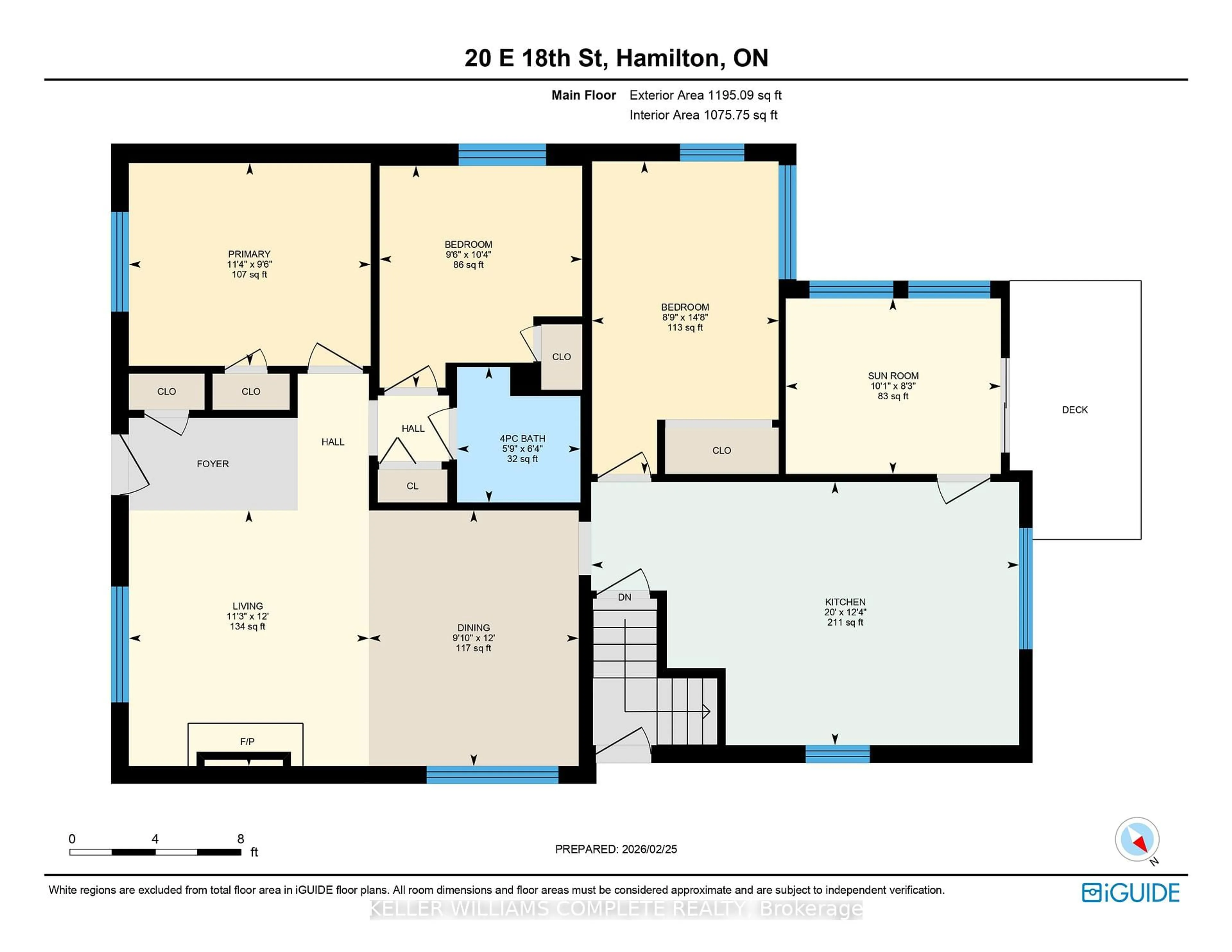 Floor plan for 20 East 18th St, Hamilton Ontario L9A 4N7