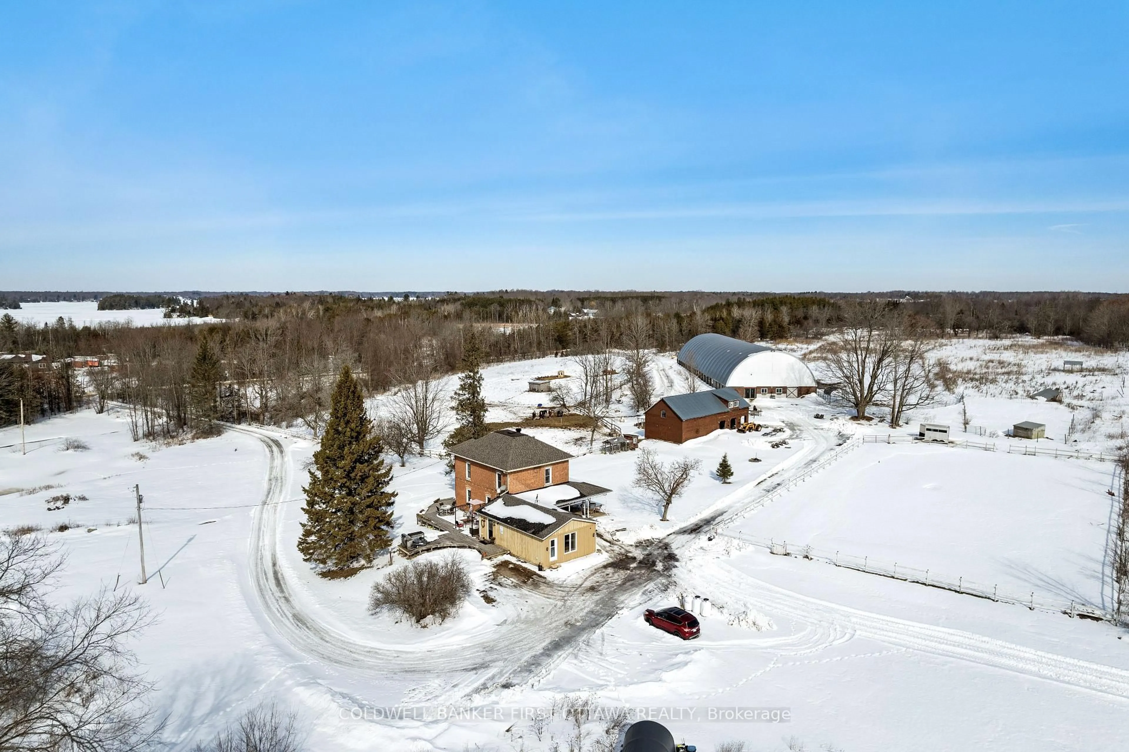 A pic from outside/outdoor area/front of a property/back of a property/a pic from drone, street for 3750 Bass Rd, Rideau Lakes Ontario K0G 1L0