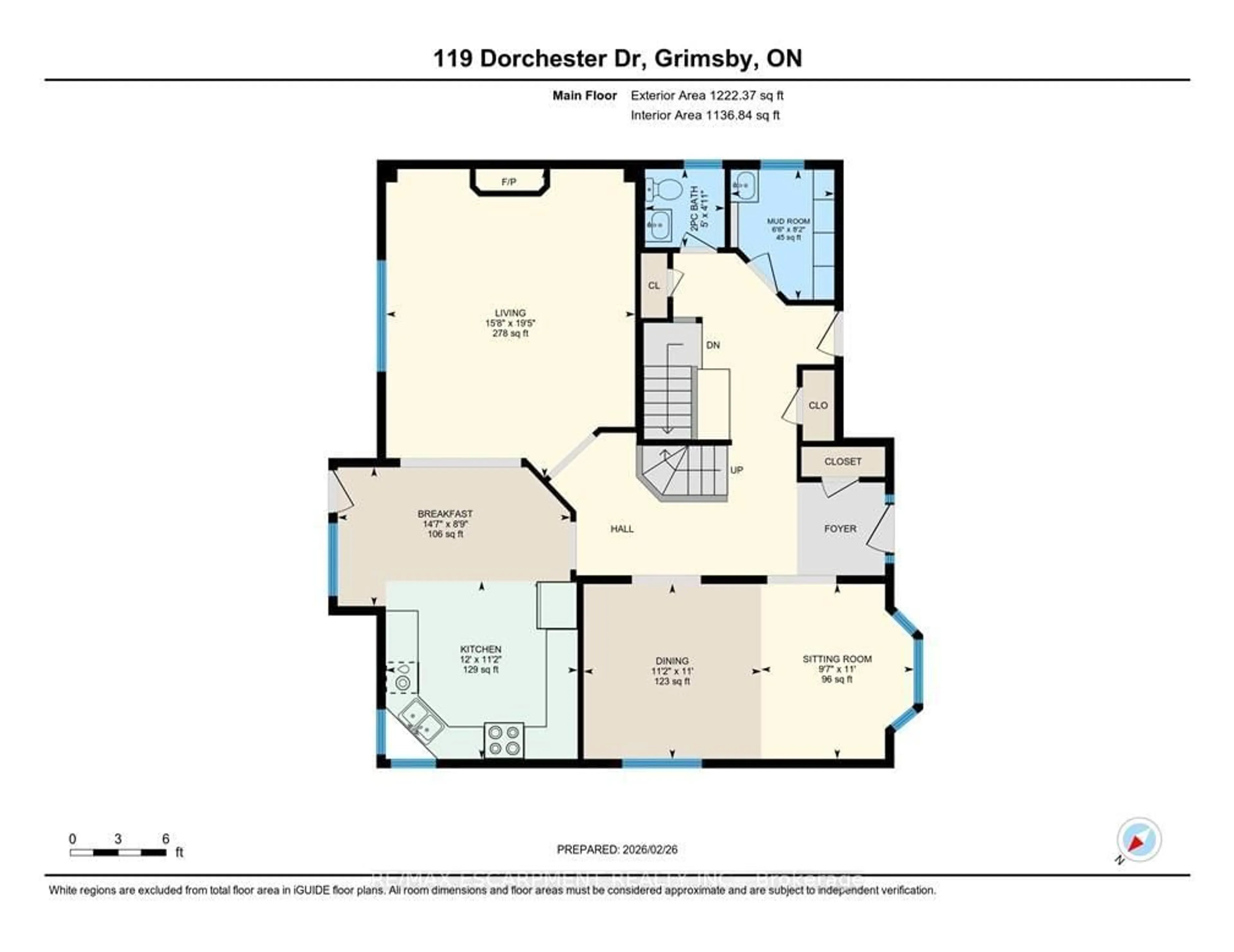 Floor plan for 119 Dorchester Dr, Grimsby Ontario L3M 5H5