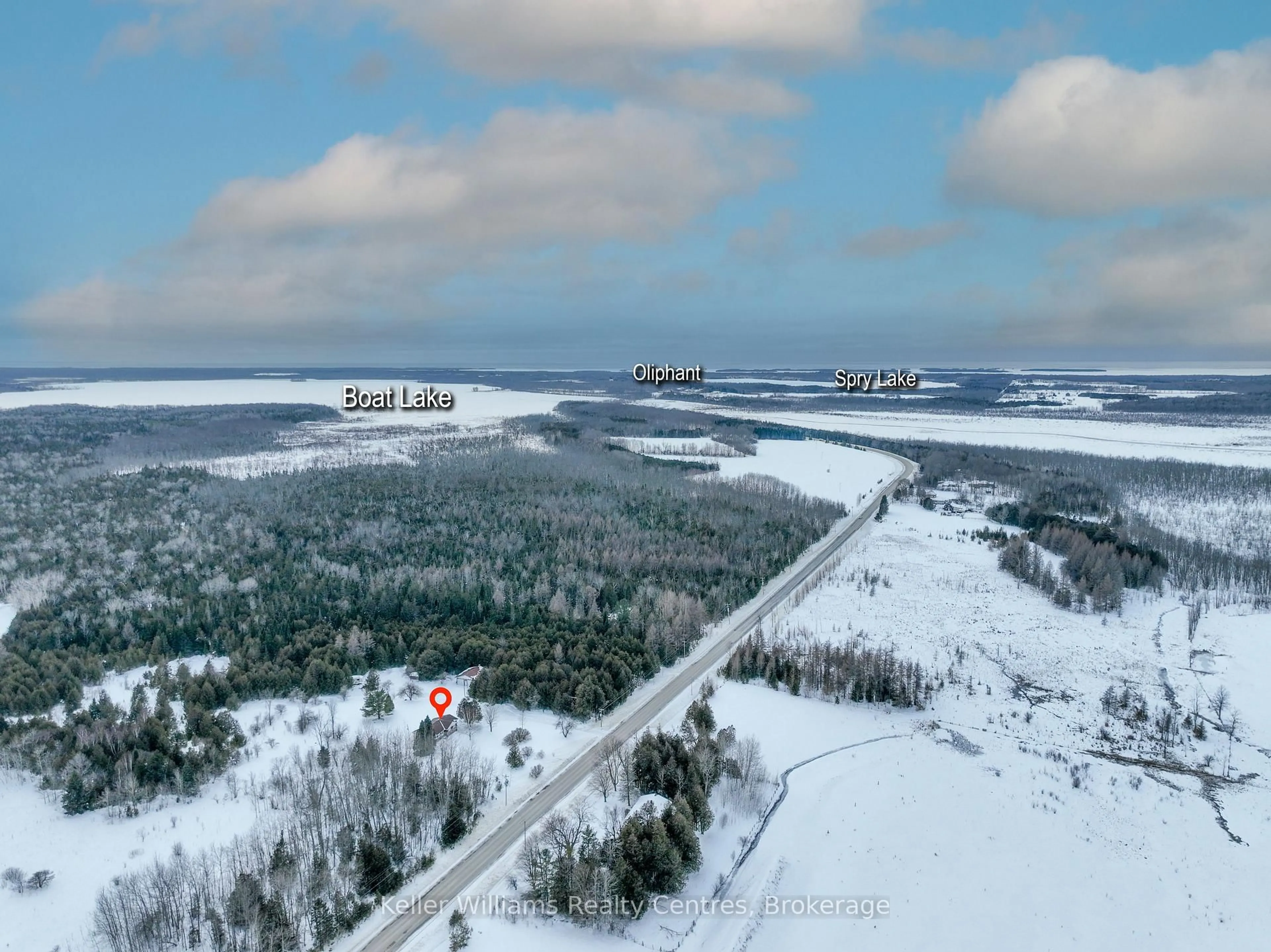 A pic from outside/outdoor area/front of a property/back of a property/a pic from drone, unknown for 3416 Bruce Road 13, South Bruce Peninsula Ontario N0H 2T0