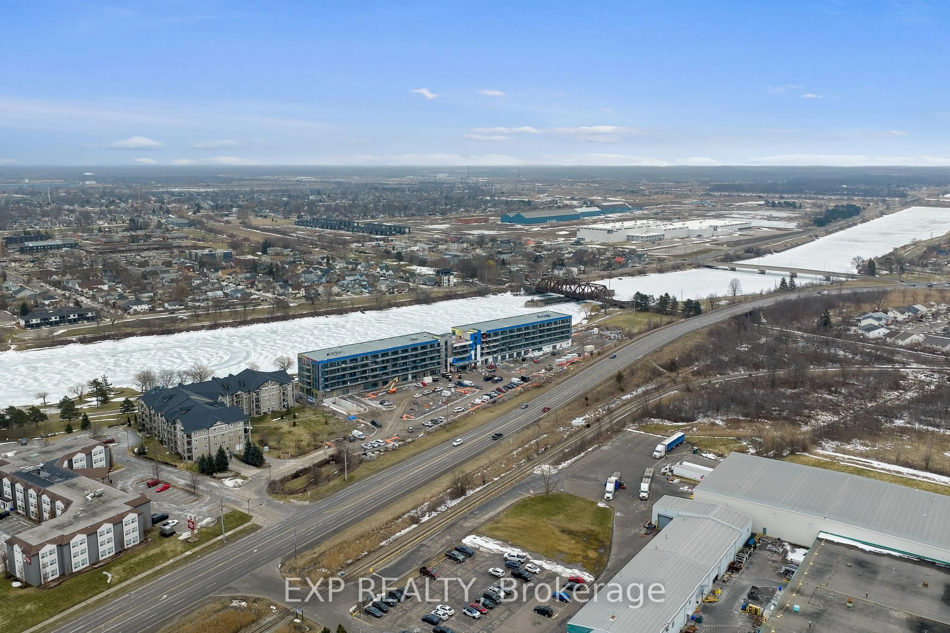 A pic from outside/outdoor area/front of a property/back of a property/a pic from drone, unknown for 350 Prince Charles Dr Dr #247, Welland Ontario L3C 7B3