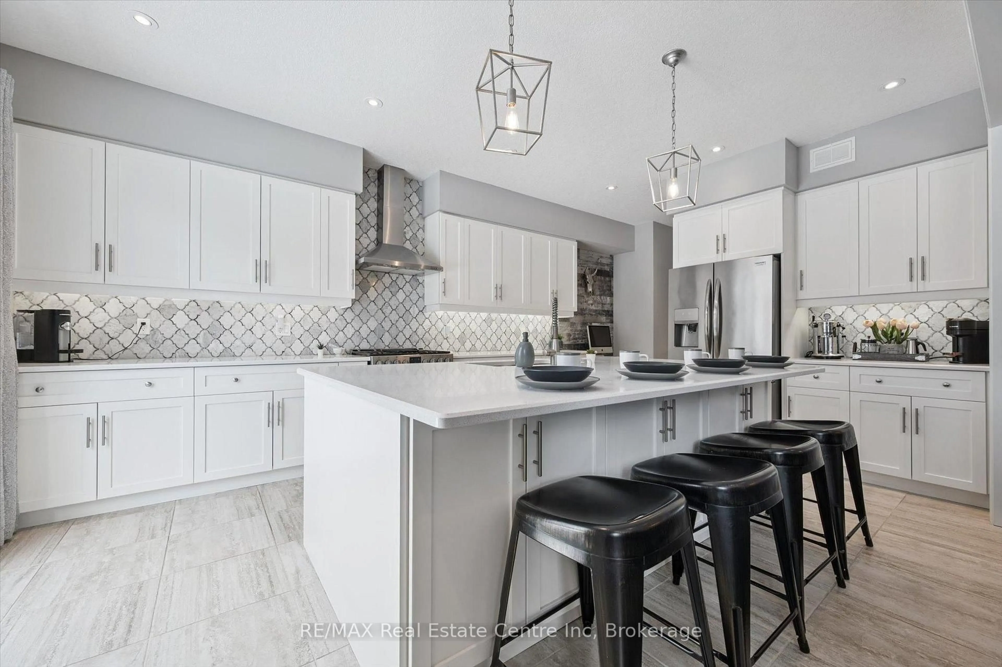 Contemporary kitchen, ceramic/tile floor for 111 Ambrous Cres, Guelph Ontario N1G 0E4
