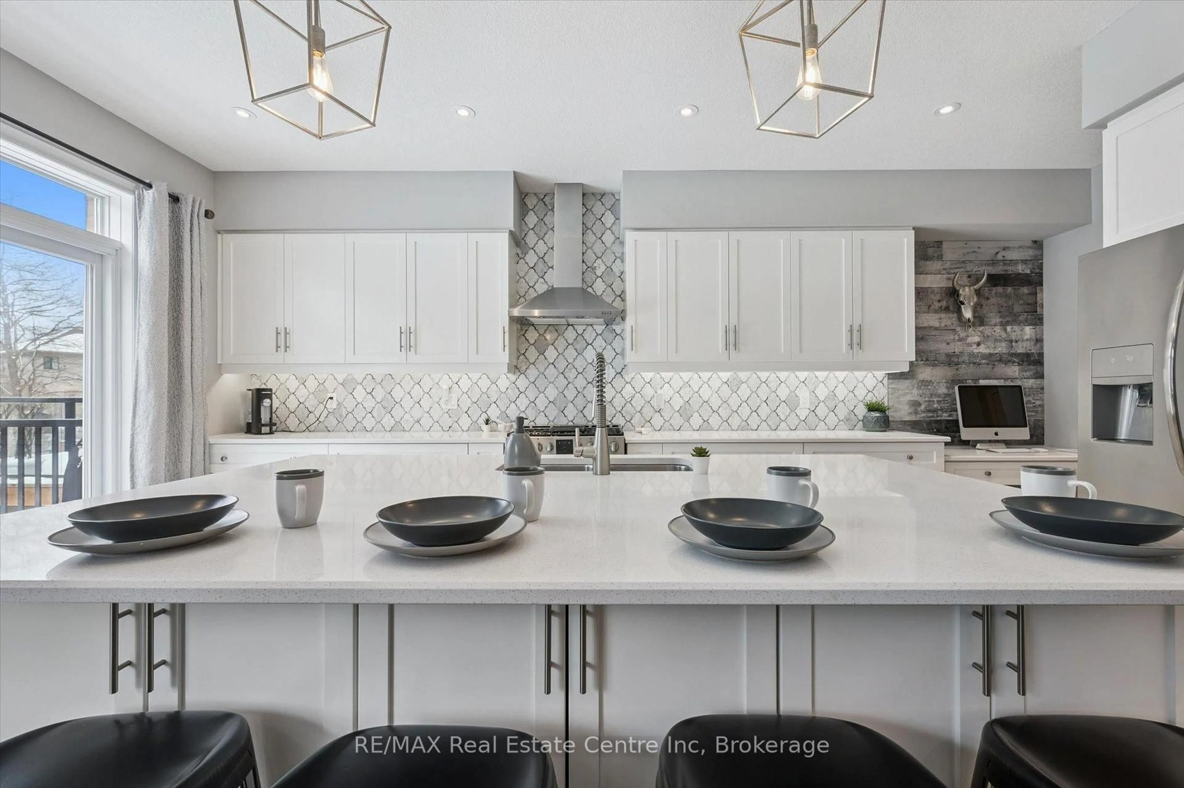 Contemporary kitchen, ceramic/tile floor for 111 Ambrous Cres, Guelph Ontario N1G 0E4
