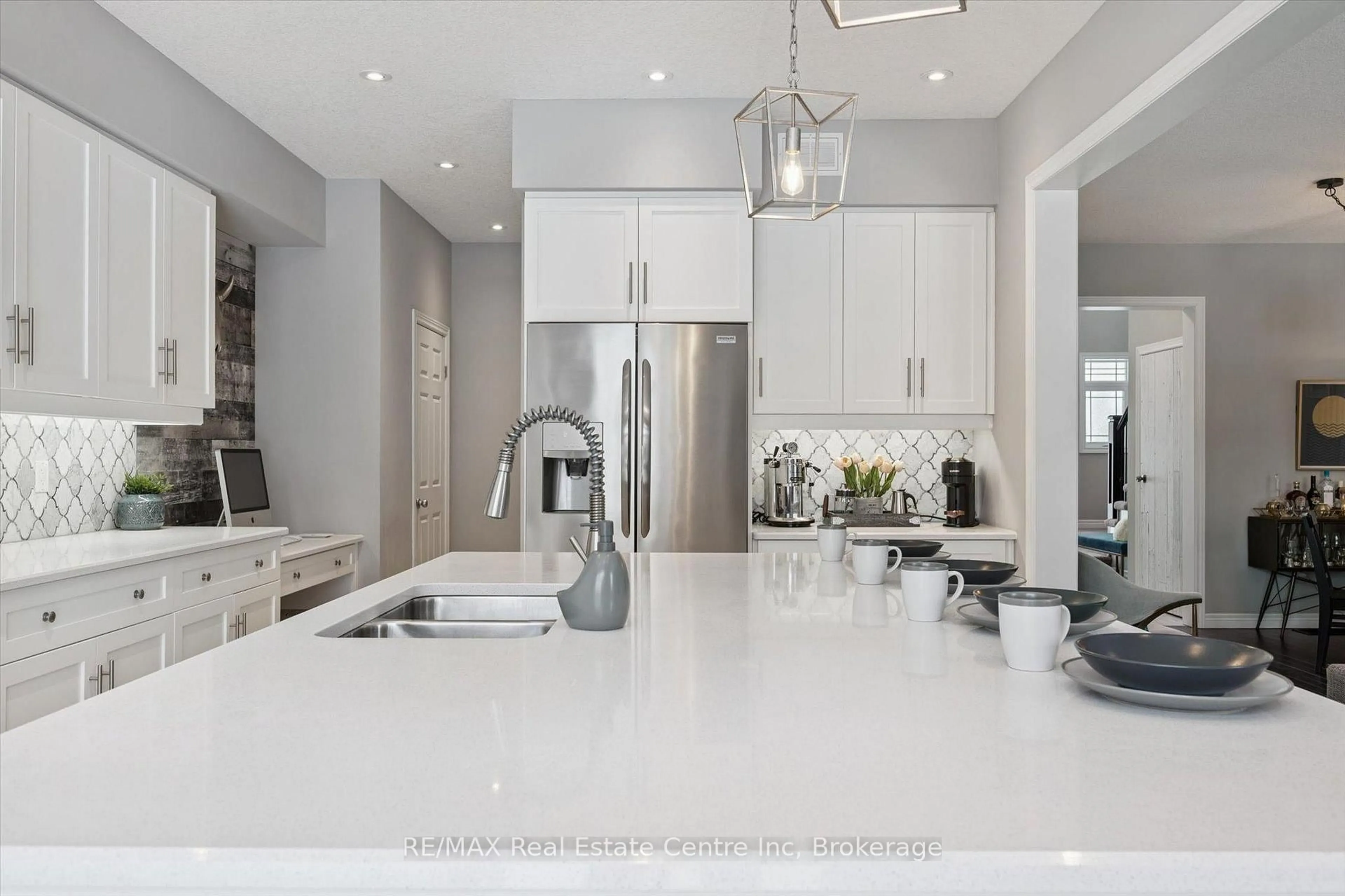 Contemporary kitchen, ceramic/tile floor for 111 Ambrous Cres, Guelph Ontario N1G 0E4