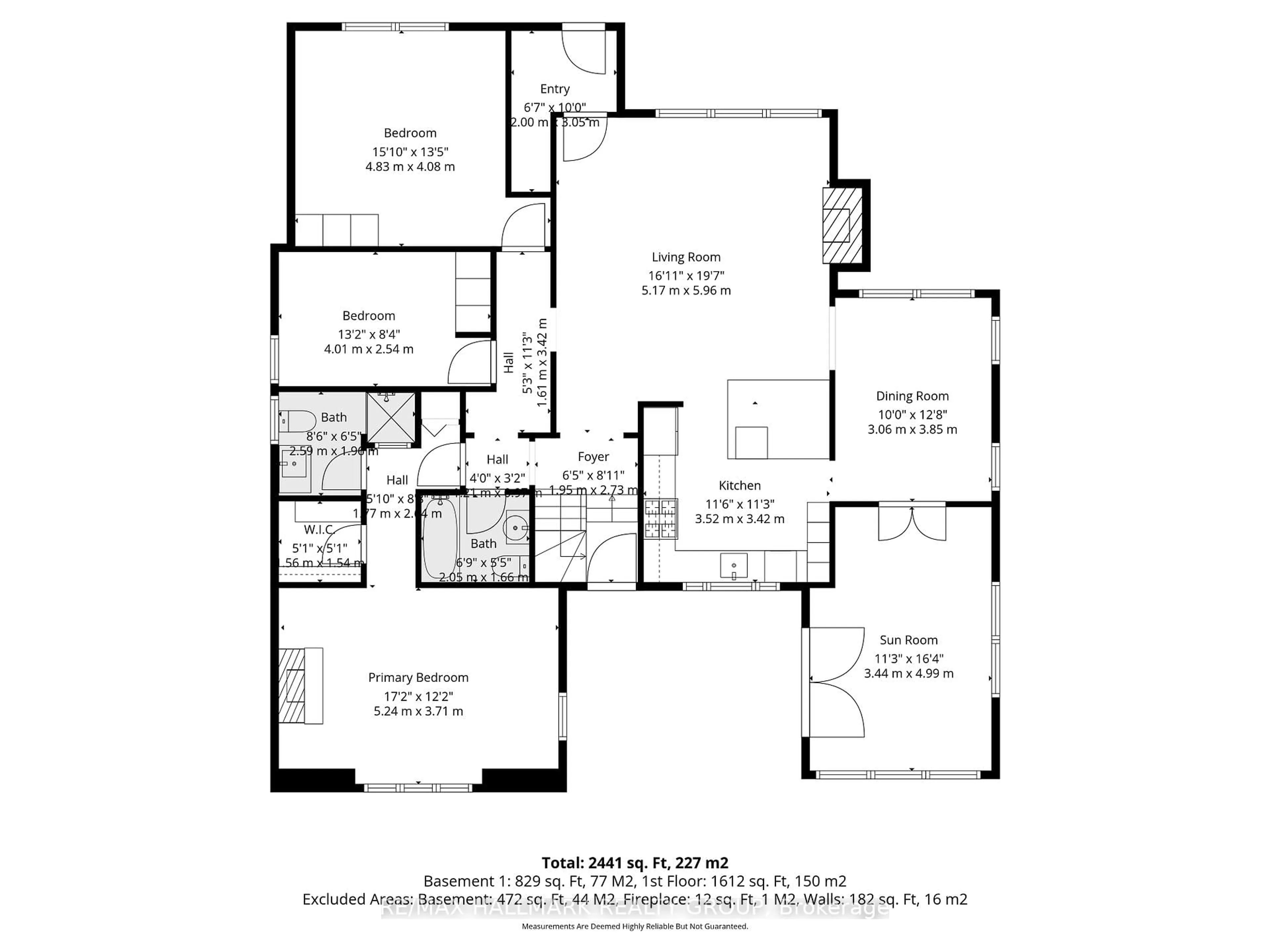 Floor plan for 340 Cunningham Ave, Ottawa Ontario K1H 6B4