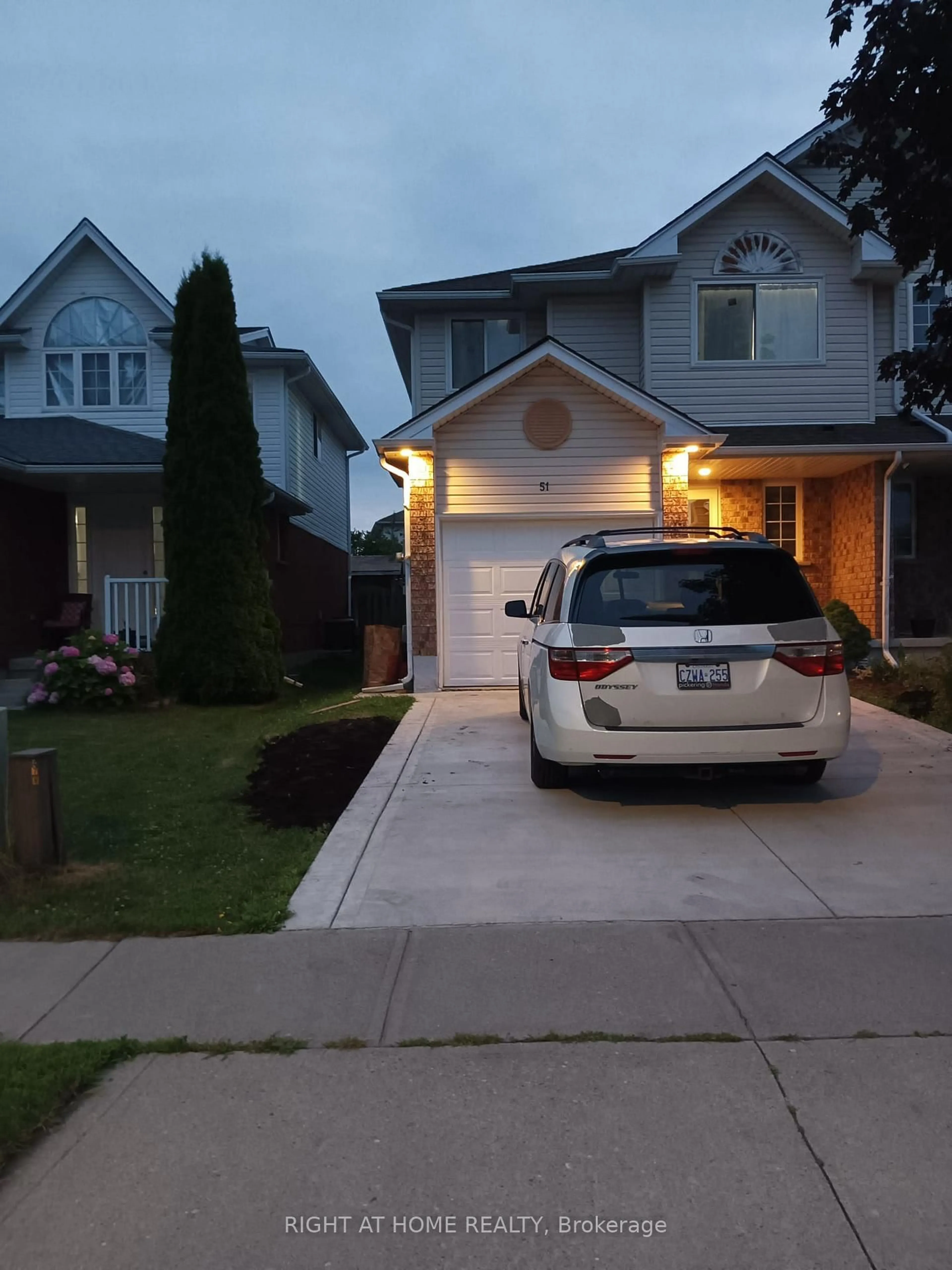 Home with vinyl exterior material, street for 51 Hawkins Dr, Cambridge Ontario N1T 1Z7