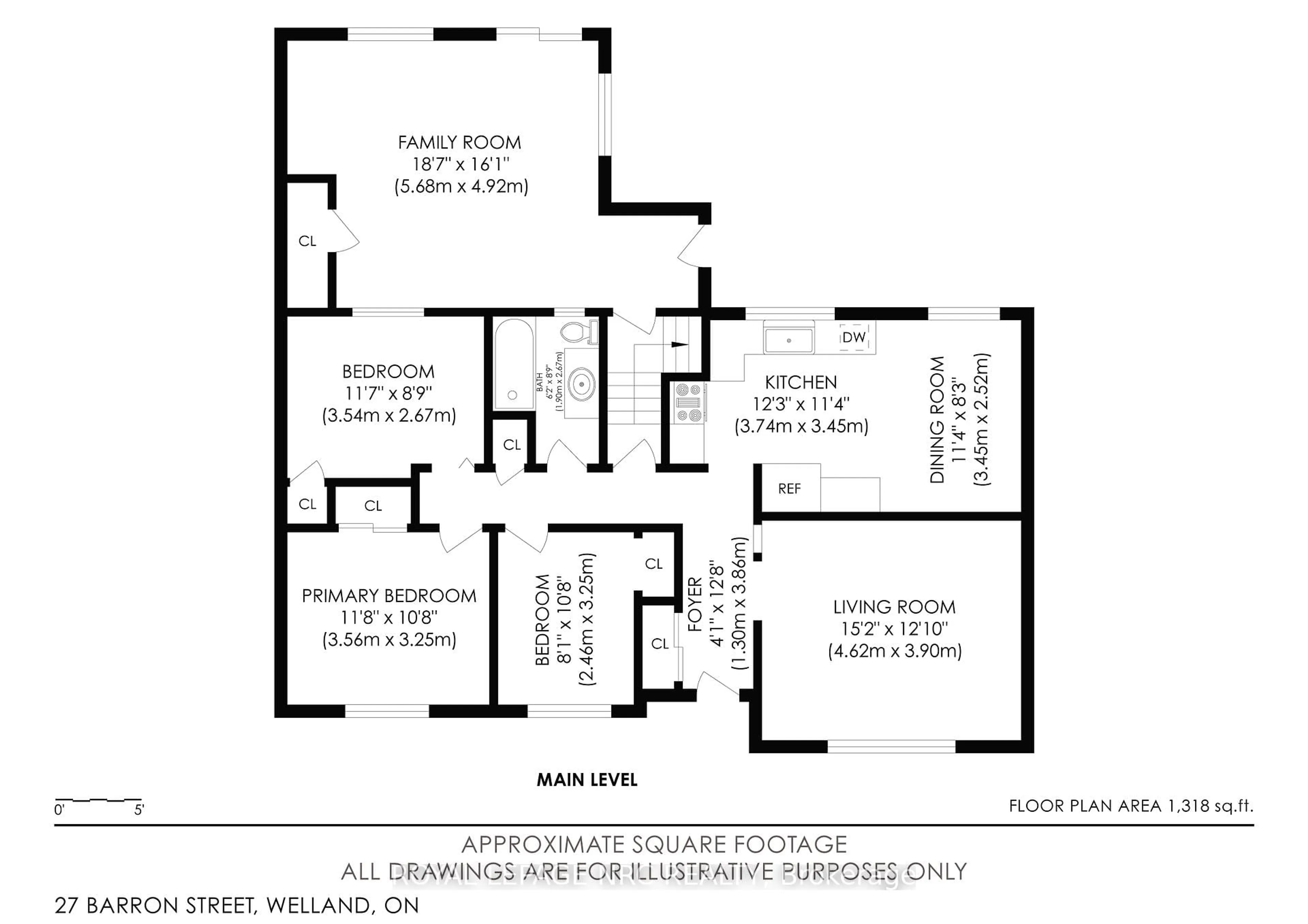 Floor plan for 27 Barron St, Welland Ontario L3C 2K4