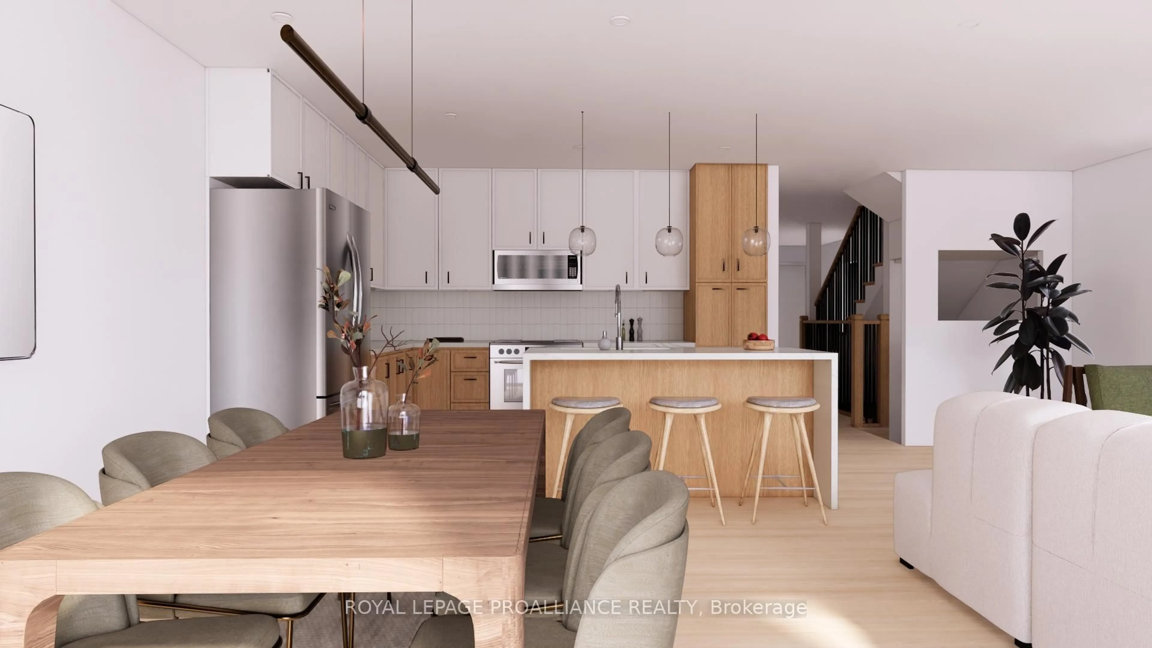 Open concept kitchen, wood/laminate floor for 12 AMBROSIA Way, Brighton Ontario K0K 1H0