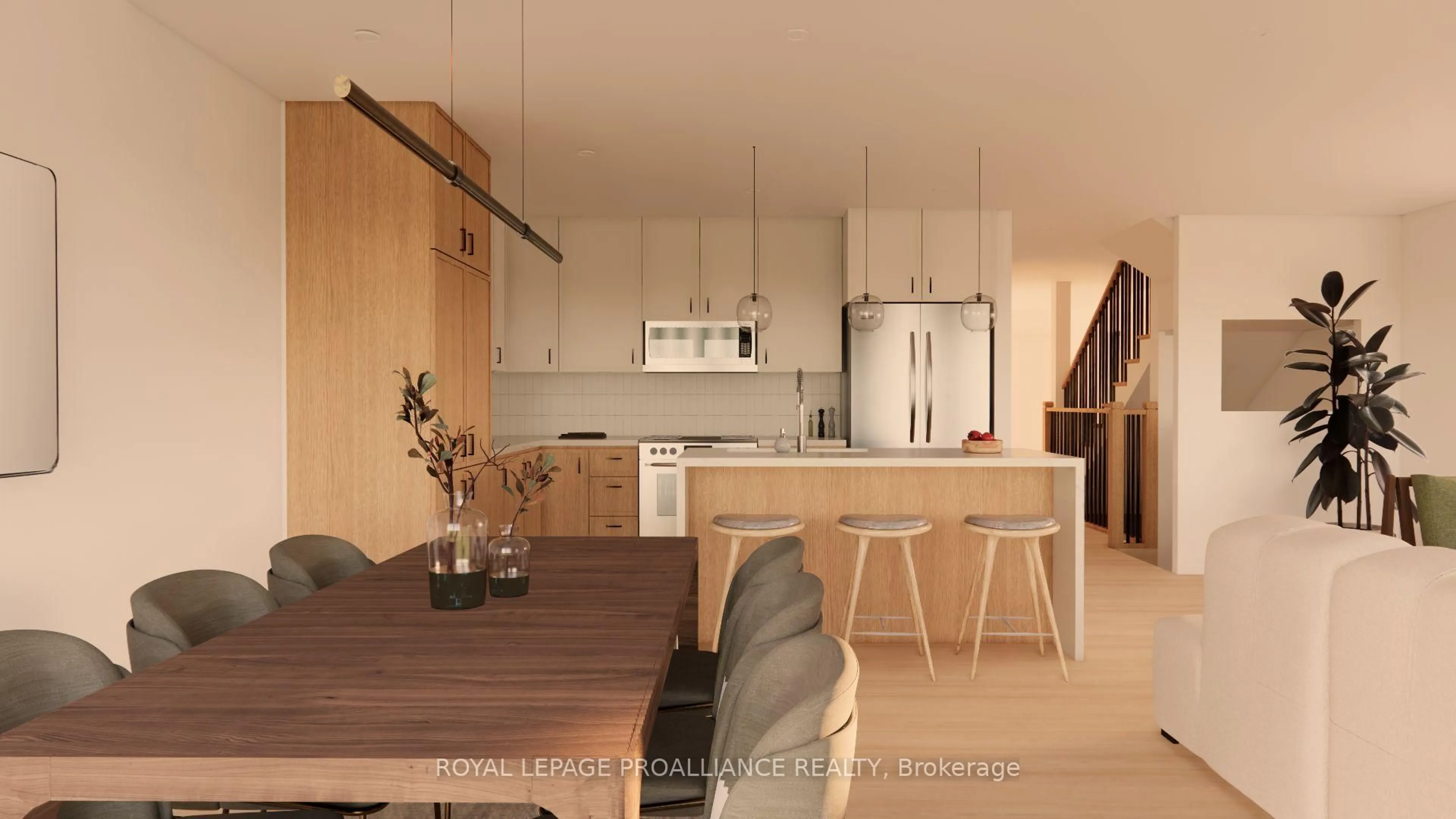 Open concept kitchen, wood/laminate floor for 12 AMBROSIA Way, Brighton Ontario K0K 1H0