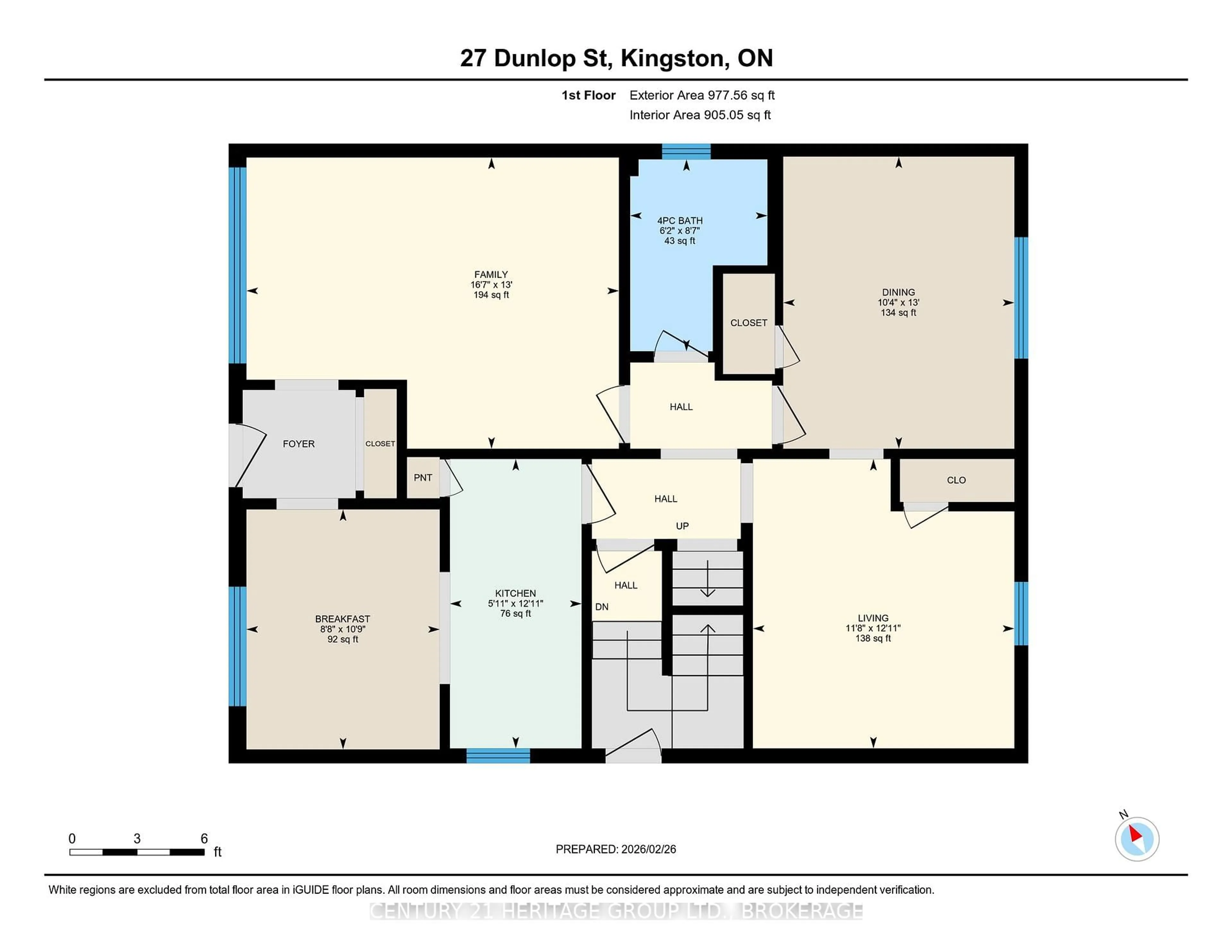 Floor plan for 27 Dunlop St, Kingston Ontario K7L 1L1