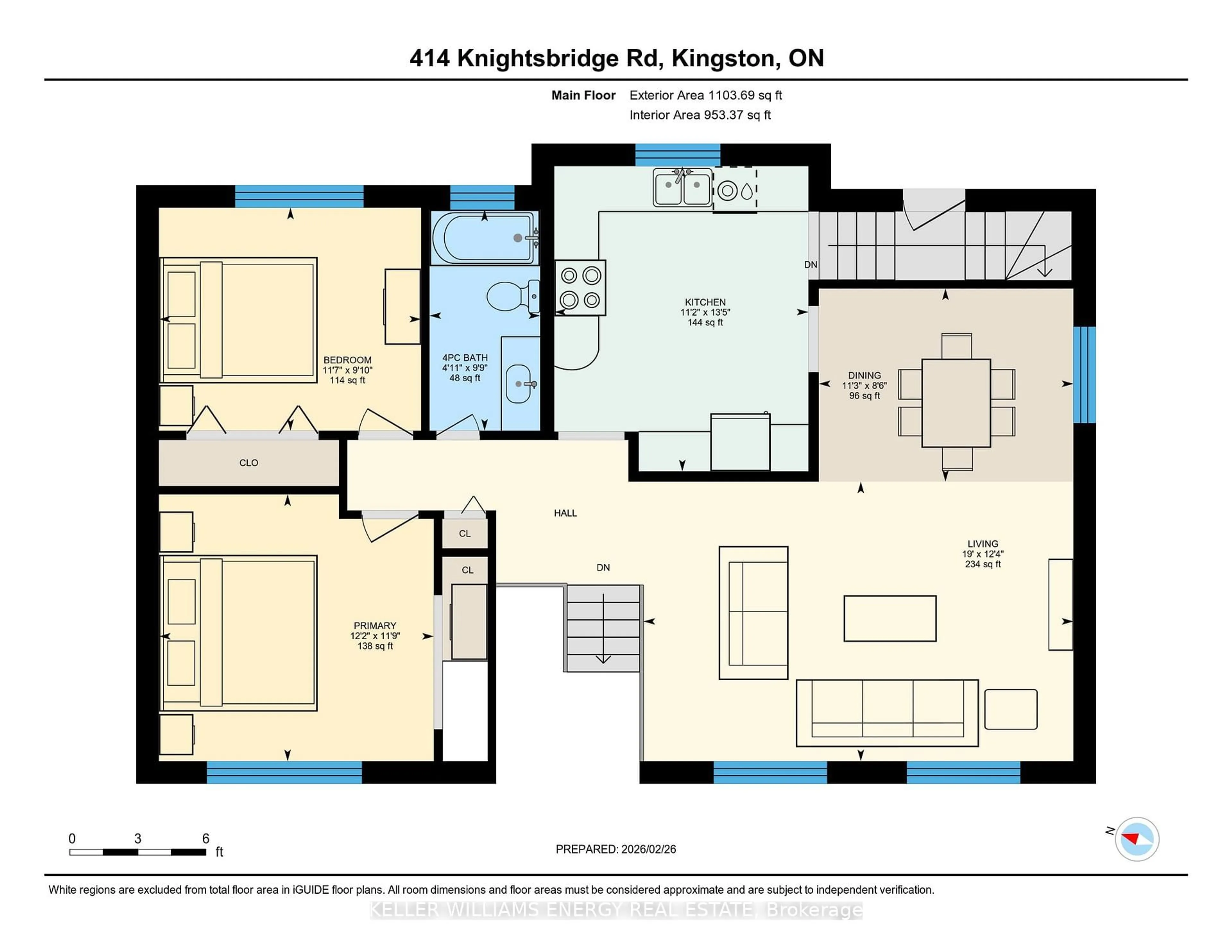 Floor plan for 414 Knightsbridge Rd, Kingston Ontario K7M 5S7