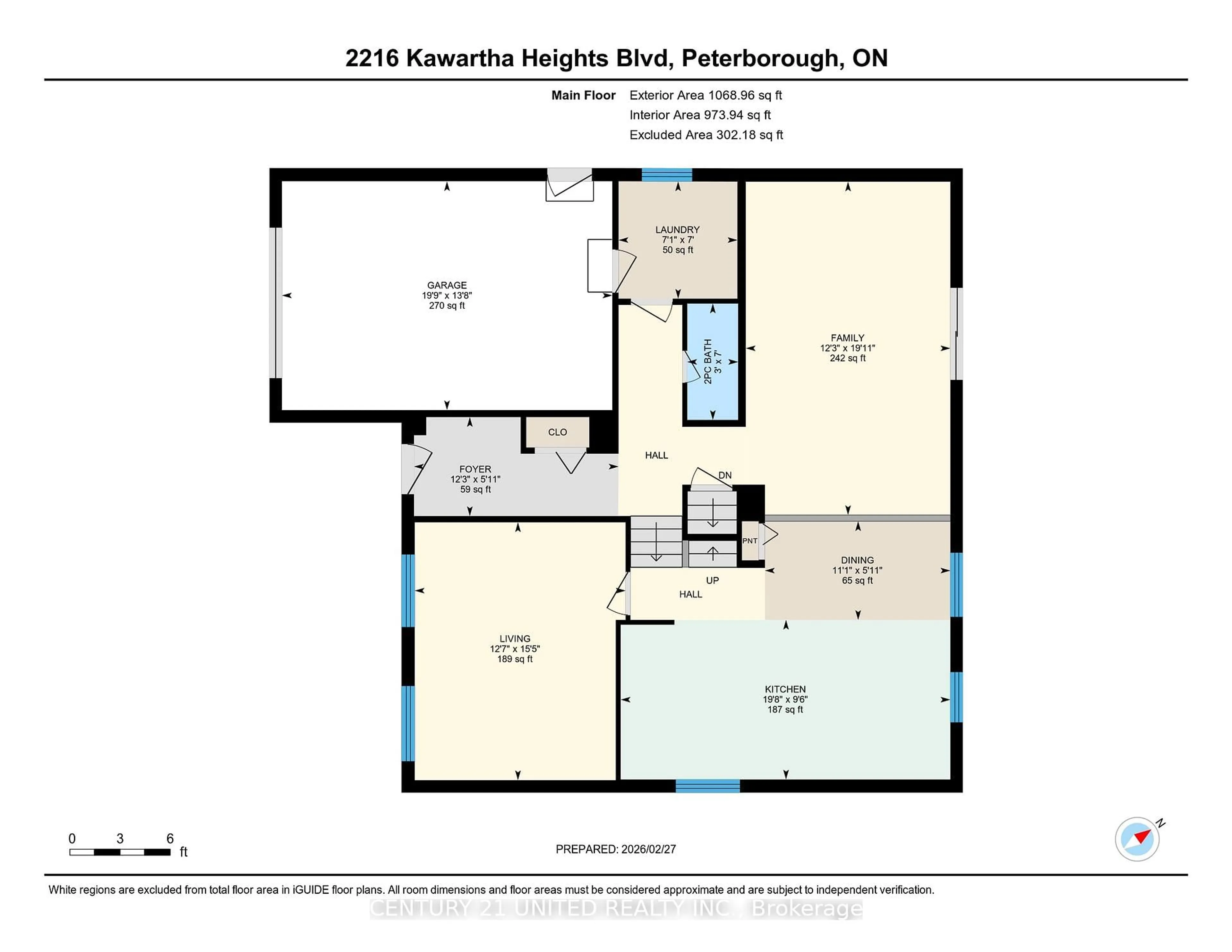 Floor plan for 2216 Kawartha Heights Blvd, Peterborough Ontario K9K 1P4
