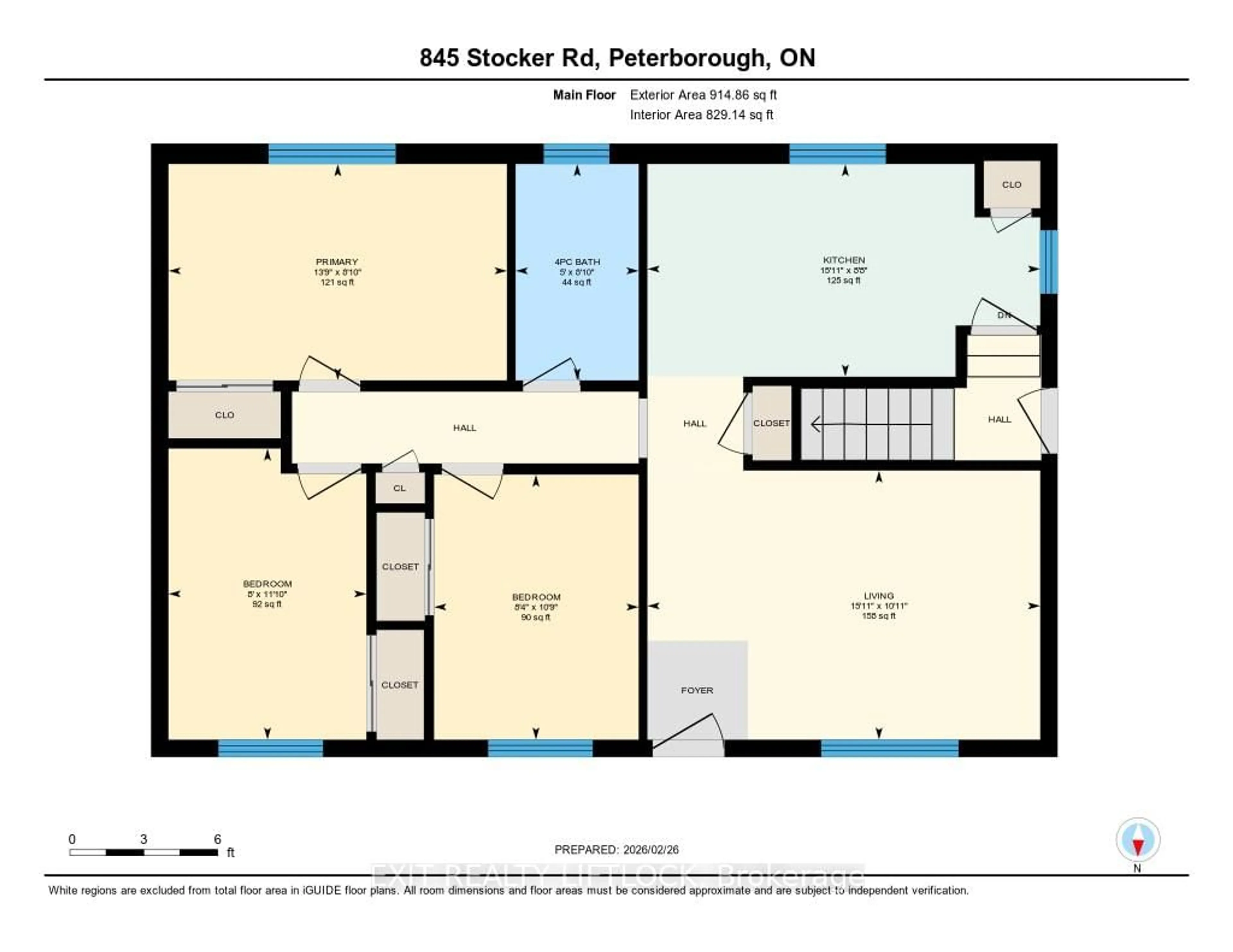 Floor plan for 845 Stocker Rd, Peterborough Ontario K9J 5T2