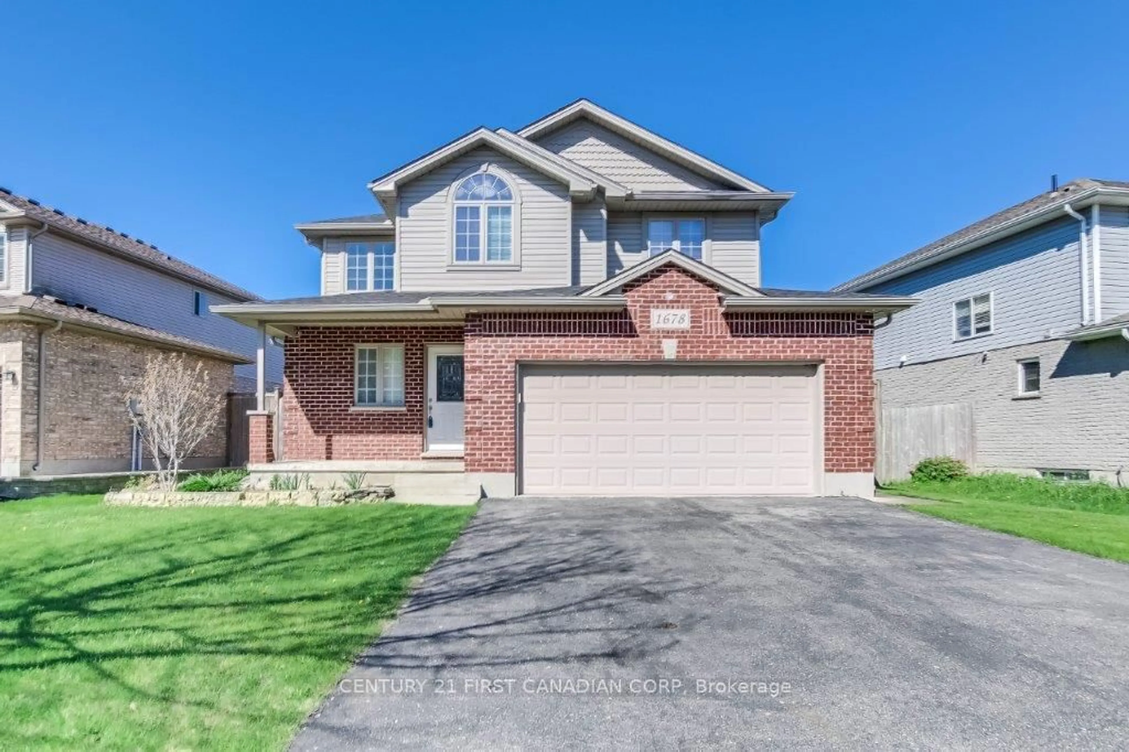 Home with brick exterior material, street for 1678 BLACKMAPLE Cres, London East Ontario N5Y 6L6