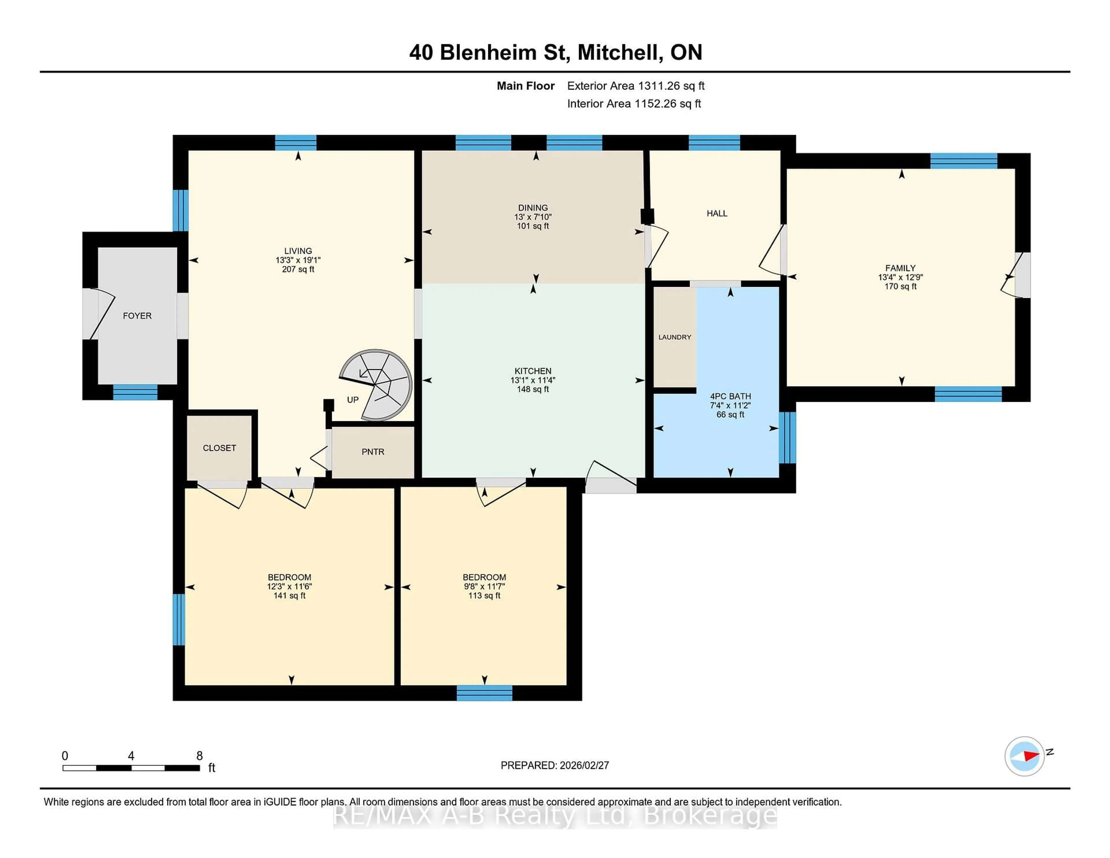 Floor plan for 40 Blenheim St, West Perth Ontario N0K 1N0