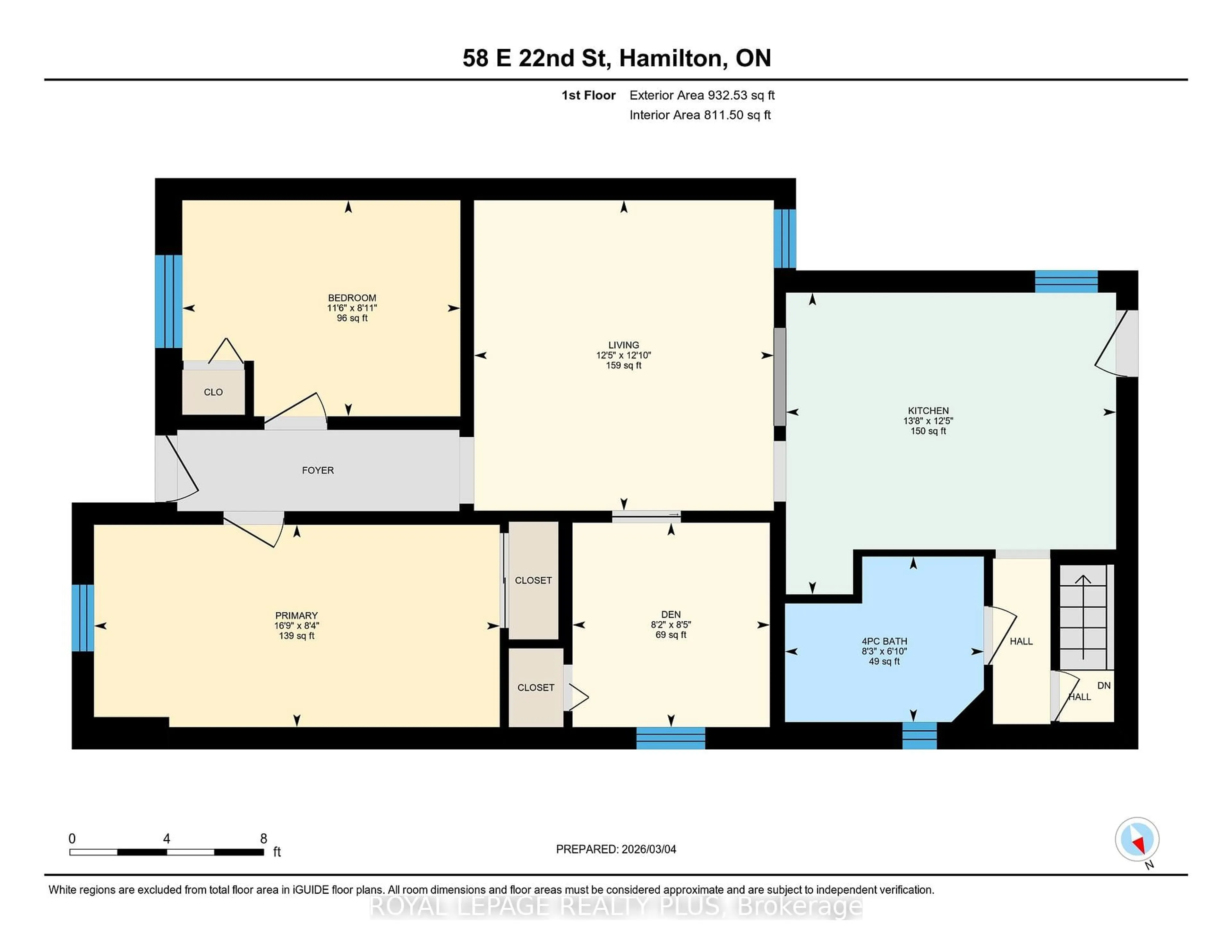 Floor plan for 58 East 22nd St, Hamilton Ontario L8V 2V3