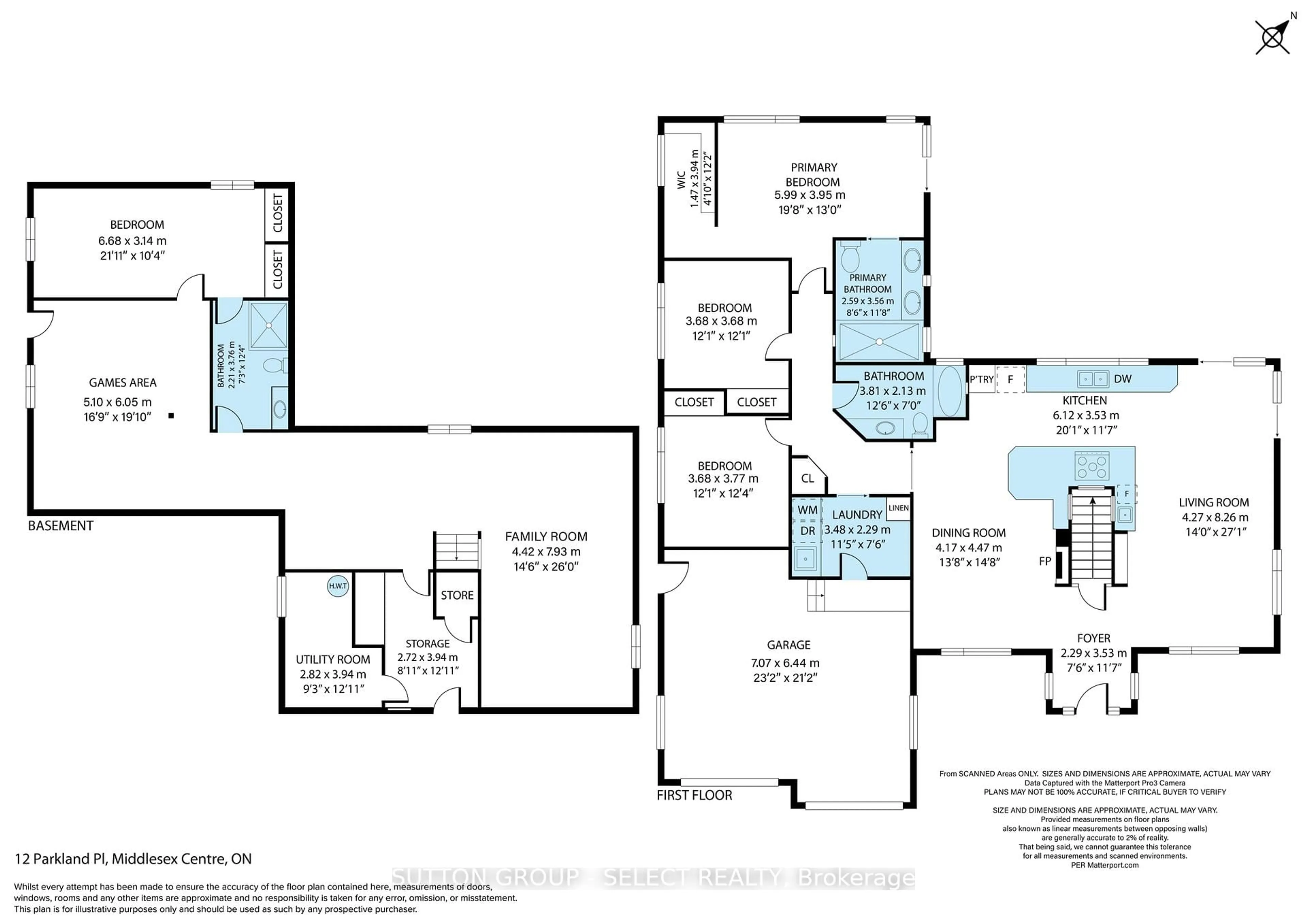 Floor plan for 12 Parkland Pl, Middlesex Centre Ontario N0L 1R0