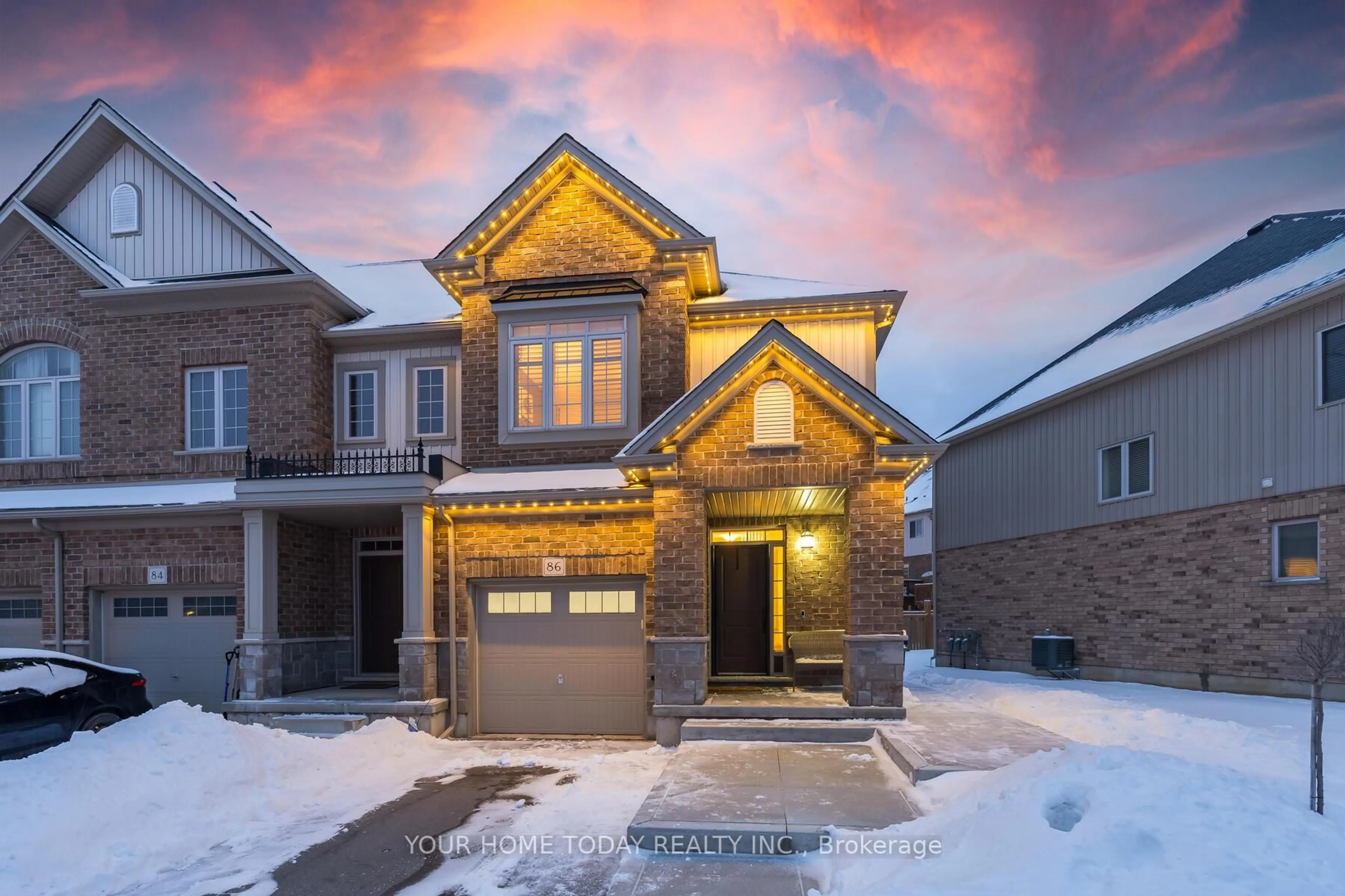 Home with brick exterior material, street for 86 Pettitt Dr, Guelph Ontario N1E 0M2