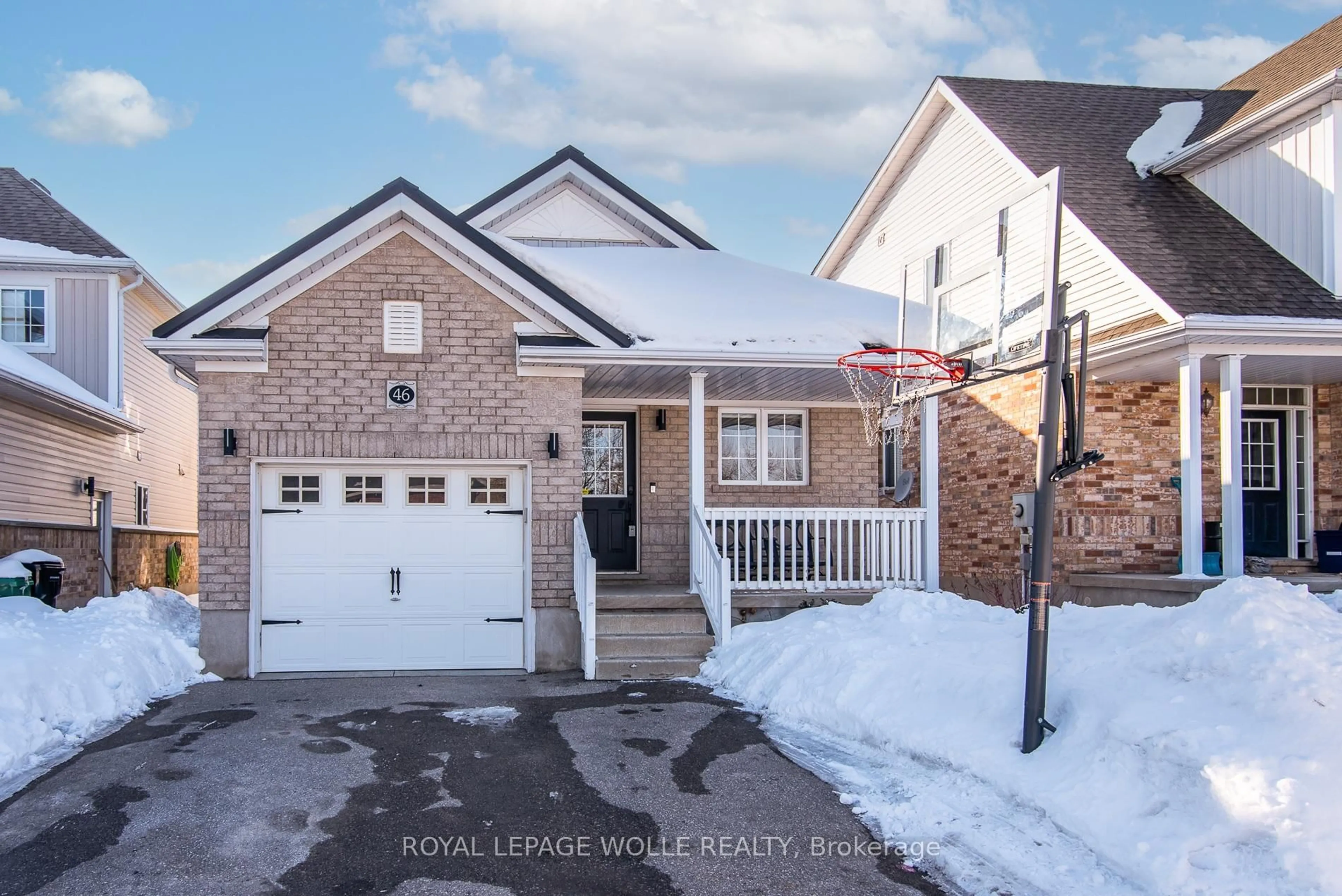 Home with brick exterior material, street for 46 Spring Wagon Lane, Woolwich Ontario N3B 3M9