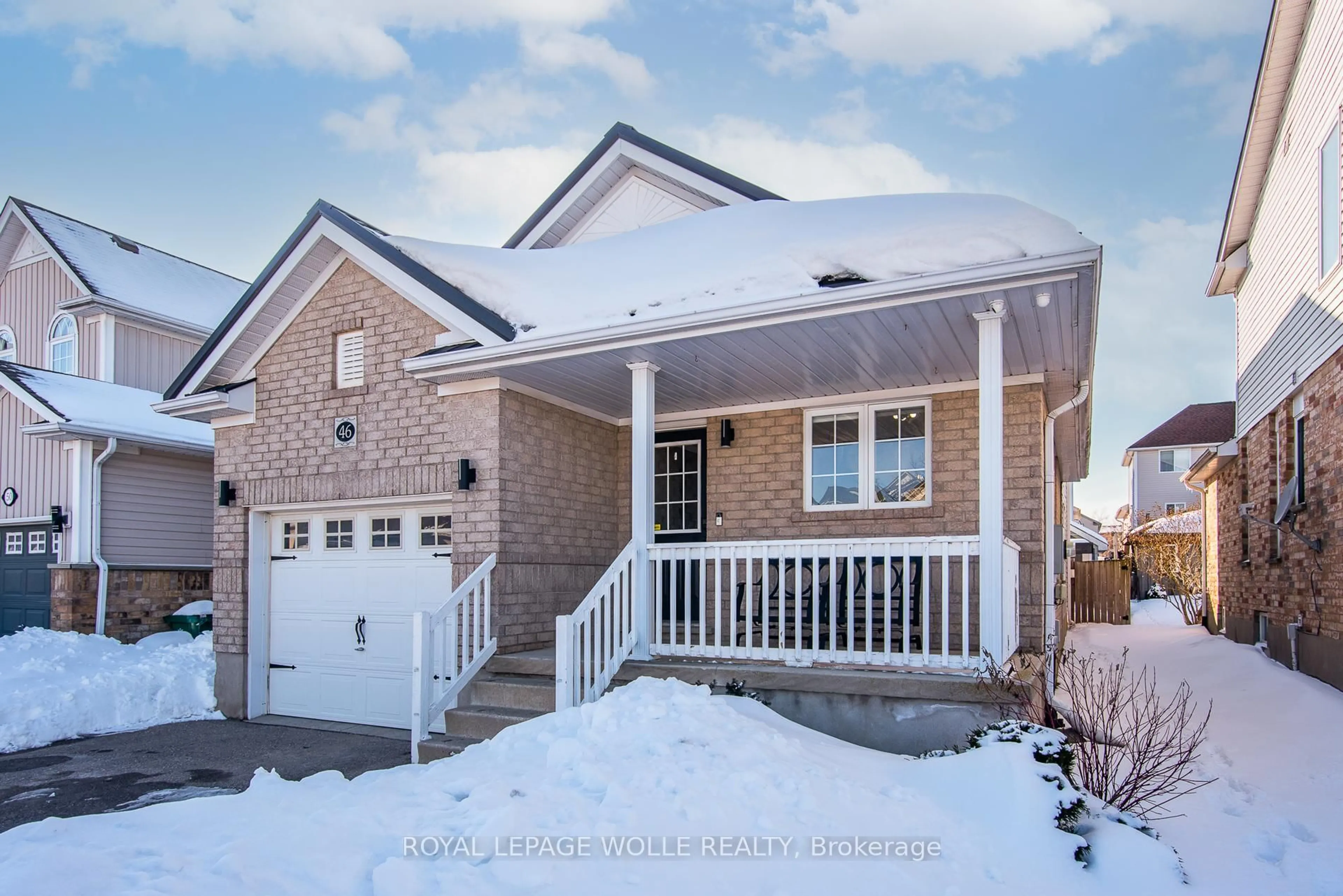 Home with brick exterior material, street for 46 Spring Wagon Lane, Woolwich Ontario N3B 3M9