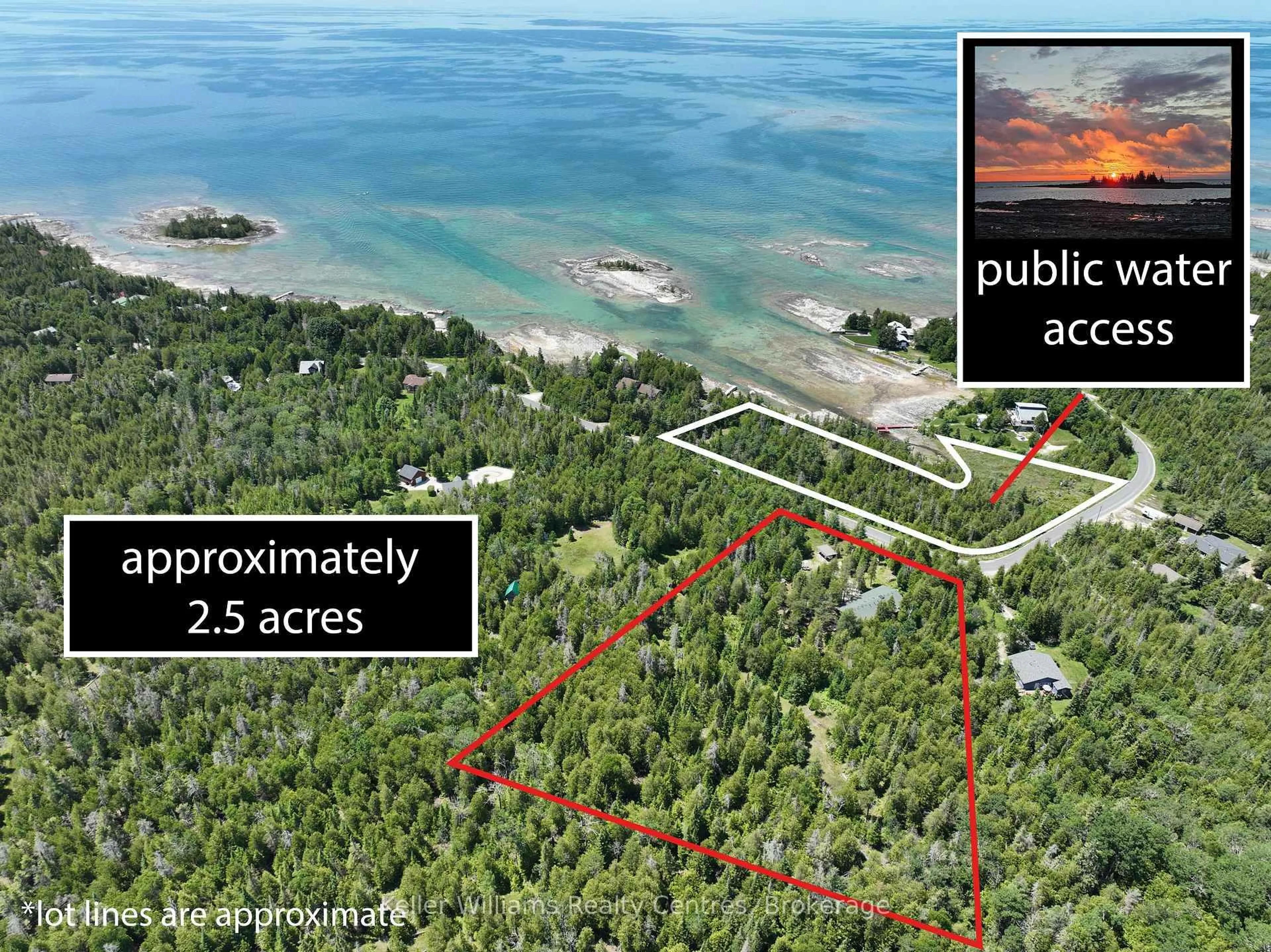 A pic from outside/outdoor area/front of a property/back of a property/a pic from drone, water/lake/river/ocean view for 292 Whiskey Harbour Rd, Northern Bruce Peninsula Ontario N0H 2T0