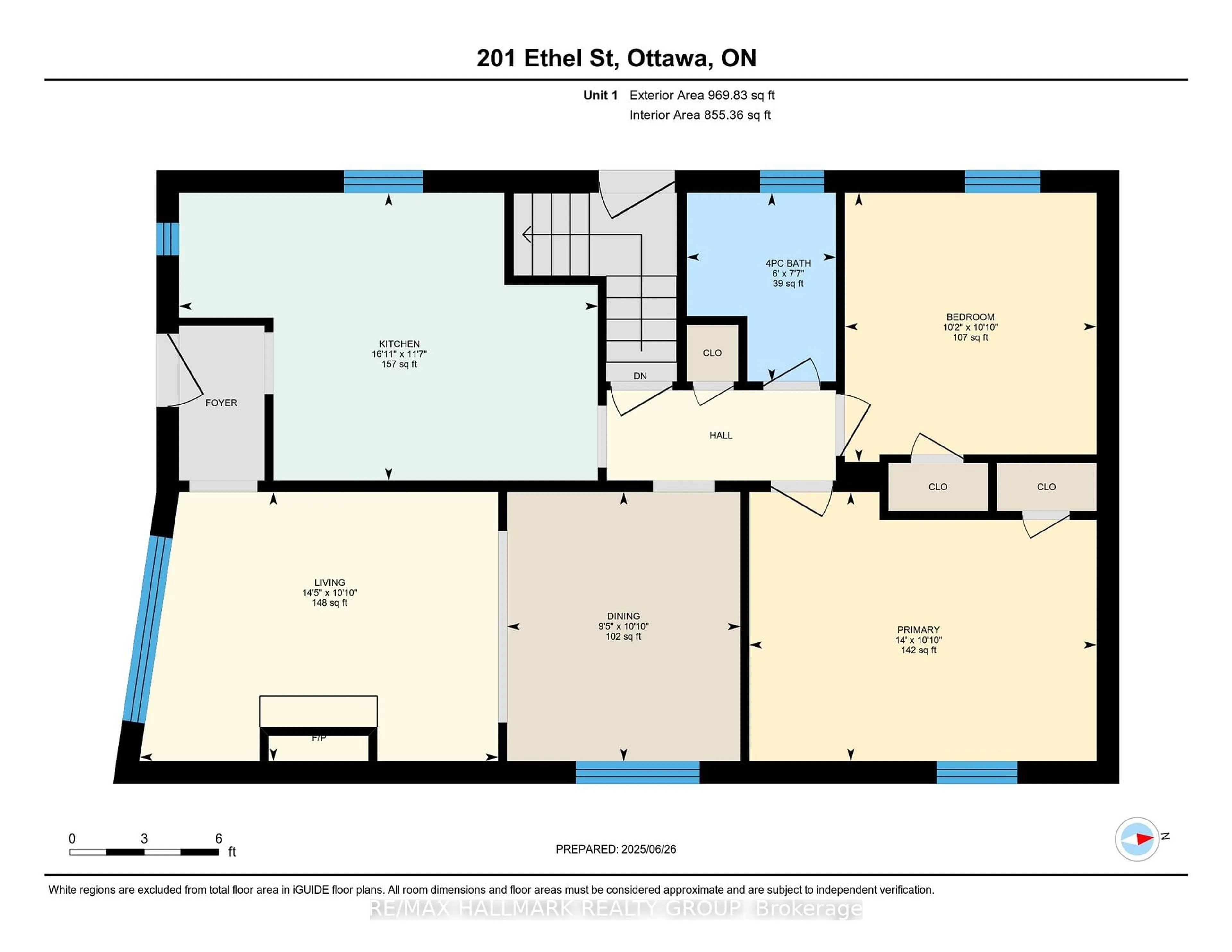 Floor plan for 201 Ethel St, Ottawa Ontario K1L 5X1