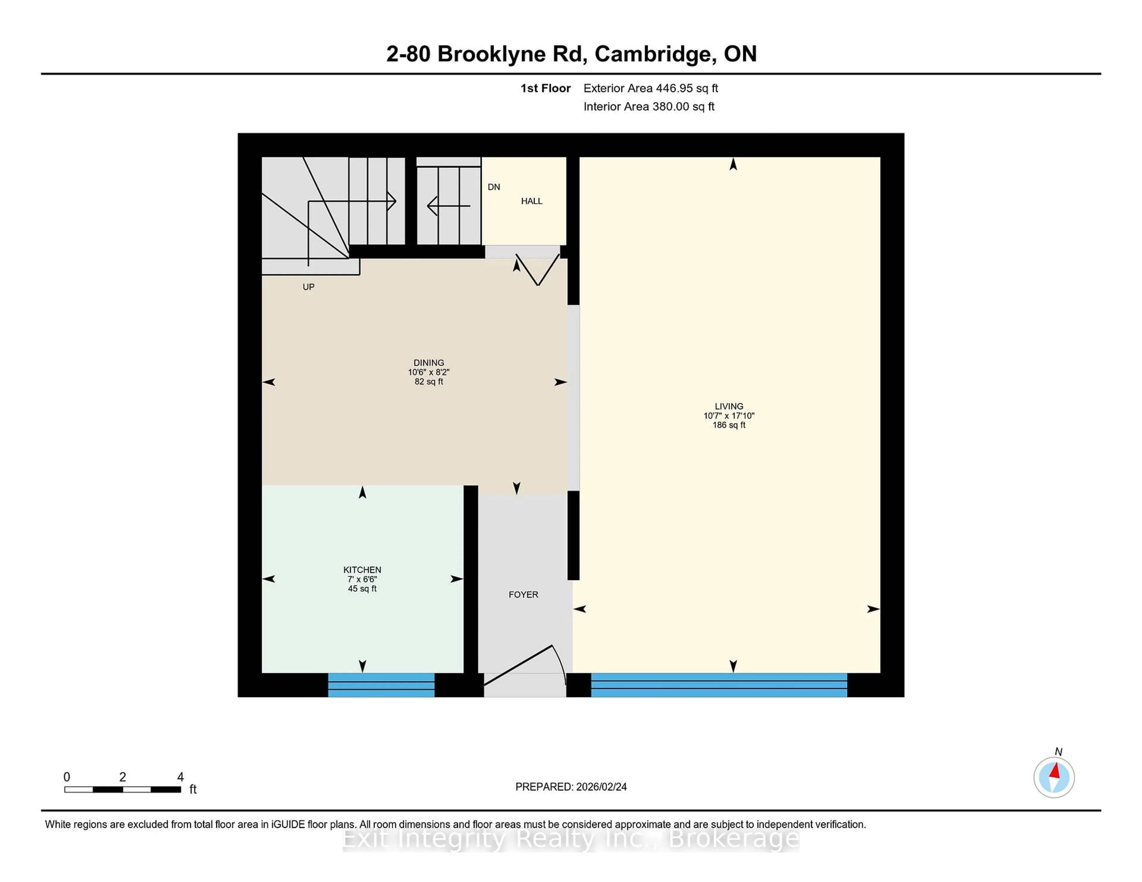 Floor plan for 80 Brooklyne Rd #2, Cambridge Ontario N1R 1C8