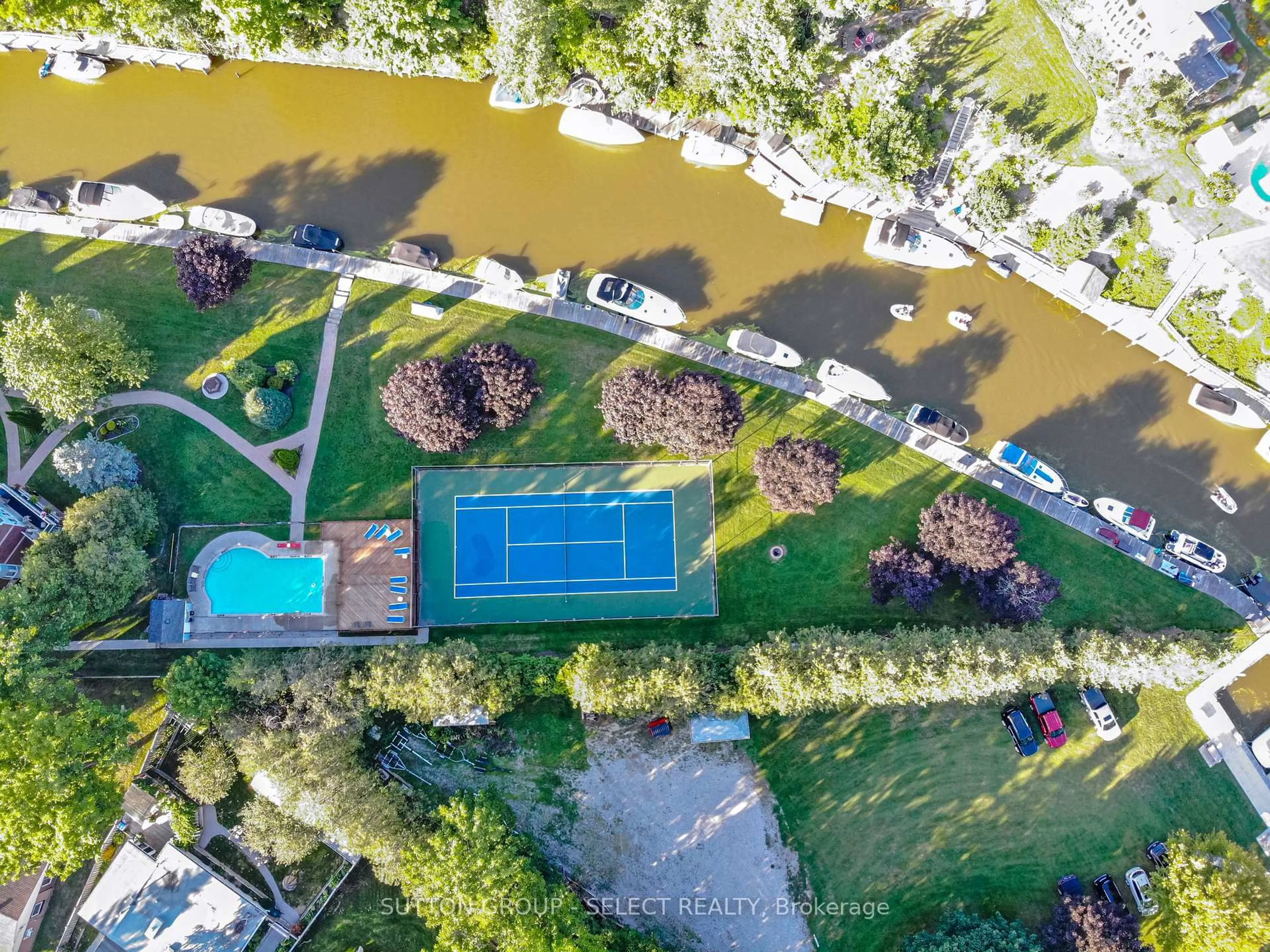 A pic from outside/outdoor area/front of a property/back of a property/a pic from drone, water/lake/river/ocean view for 48 Ontario St #24, Lambton Shores Ontario N0M 1T0