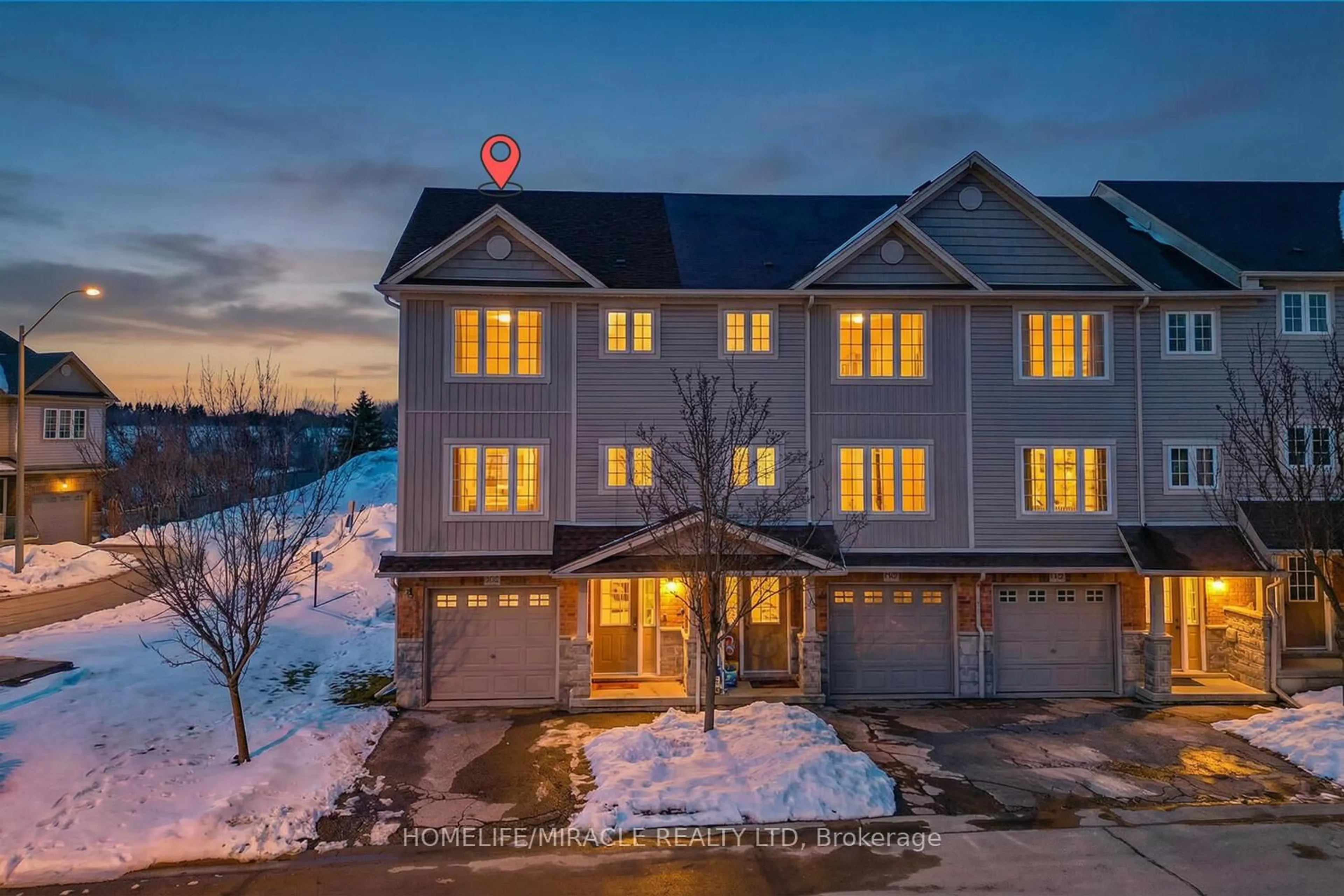 A pic from outside/outdoor area/front of a property/back of a property/a pic from drone, street for 355 Fisher Mills Rd #52, Cambridge Ontario N3C 4N5