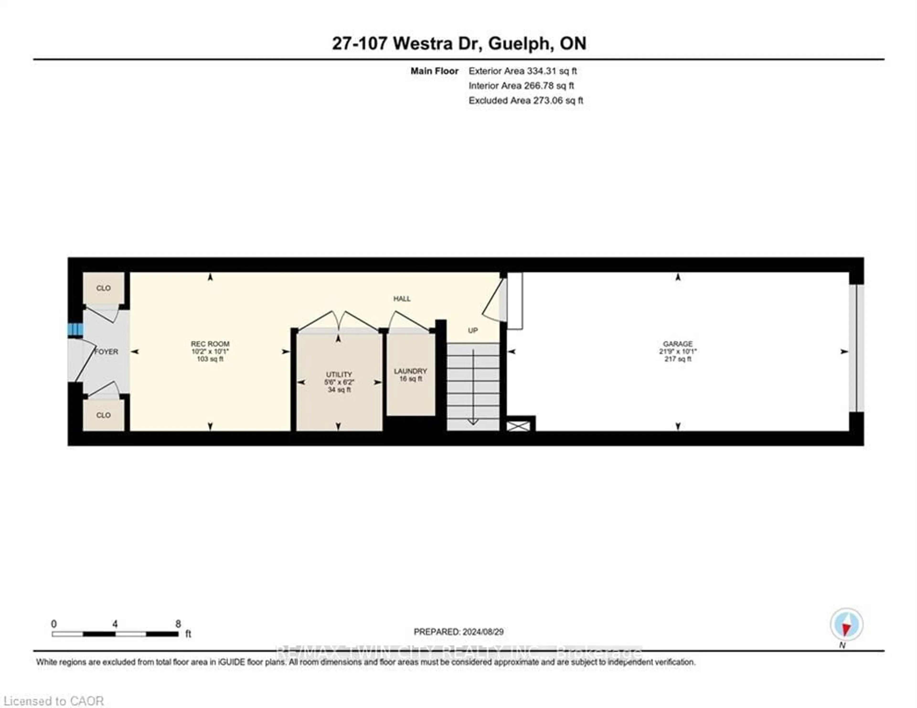 Floor plan for 107 Westra Dr #27, Guelph/Eramosa Ontario N1K 0B9