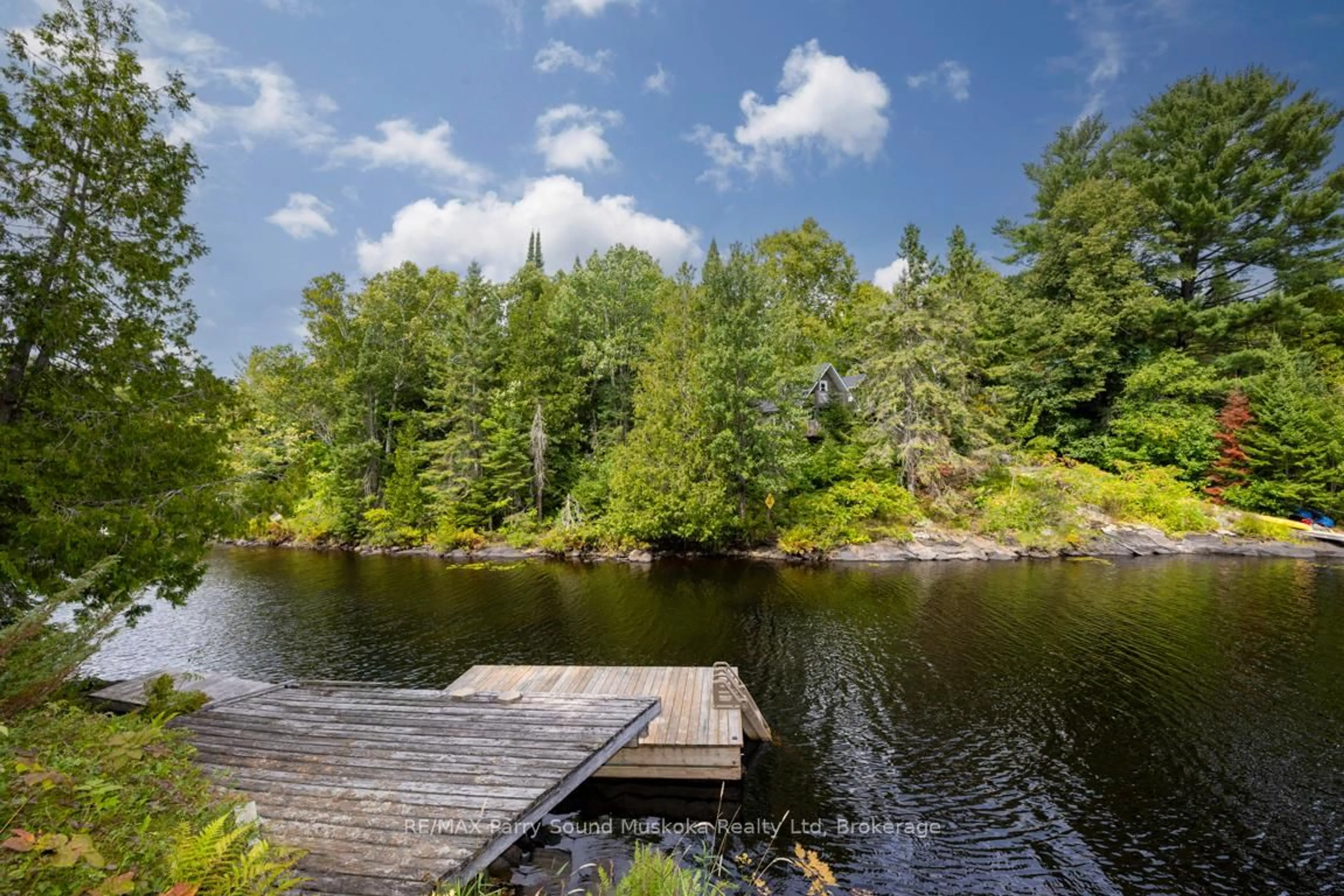 Patio, water/lake/river/ocean view for 252 Dunchurch Estates Rd, Whitestone Ontario P0A 1G0