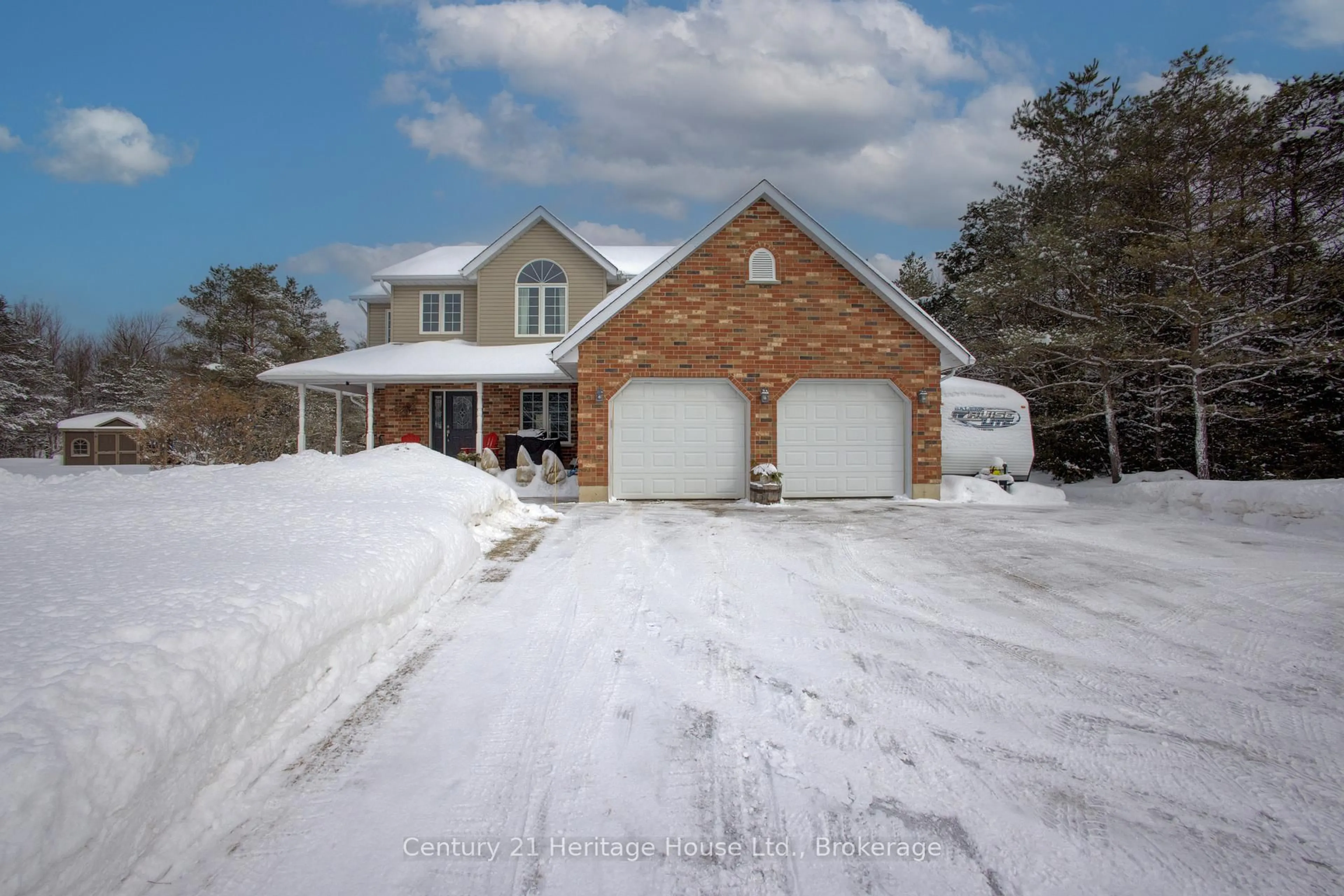 Home with brick exterior material, street for 323237 Durham Rd, West Grey Ontario N0G 1R0