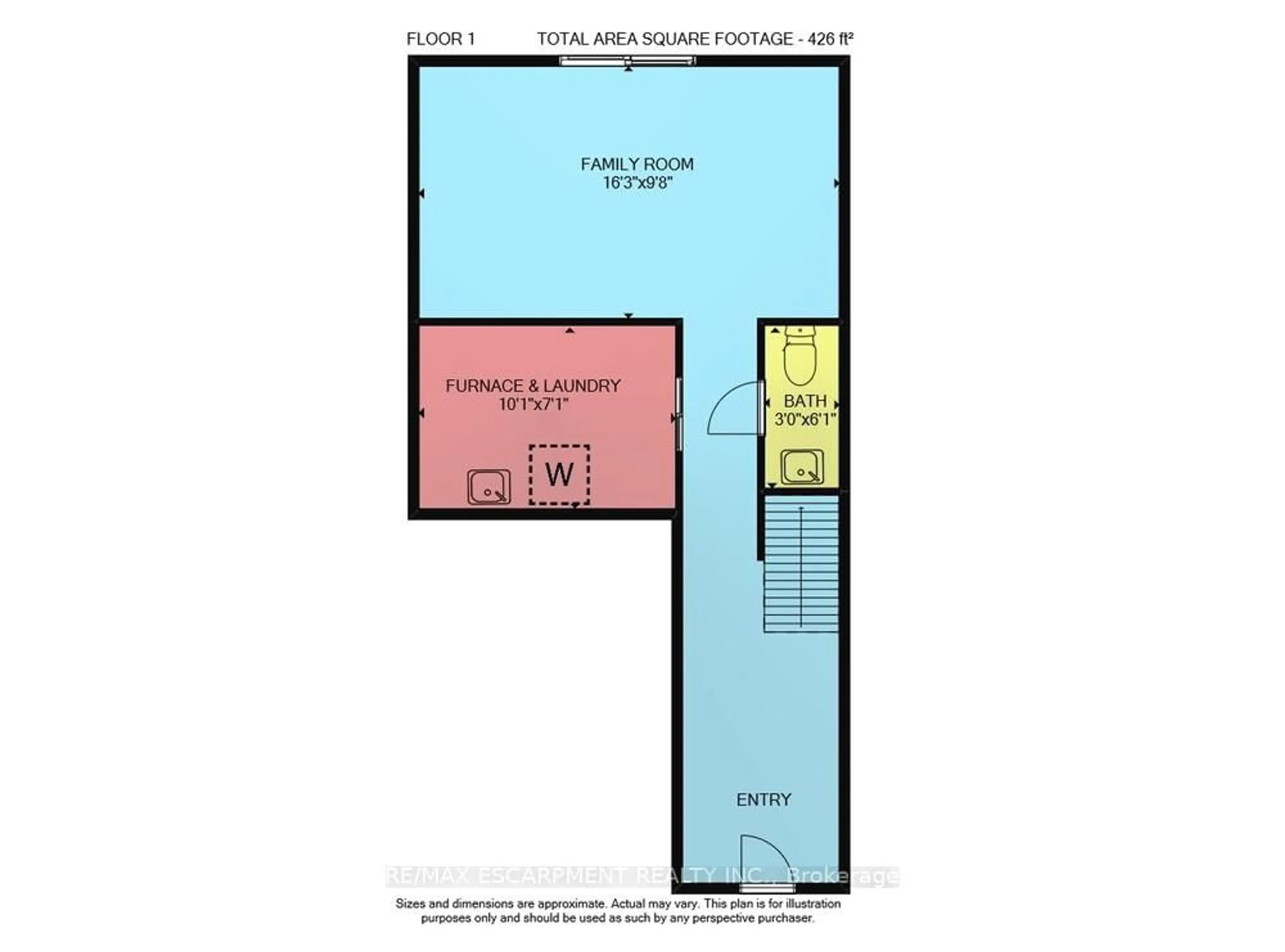 Floor plan for 34 Bow Valley Dr #1, Hamilton Ontario L8E 3L4