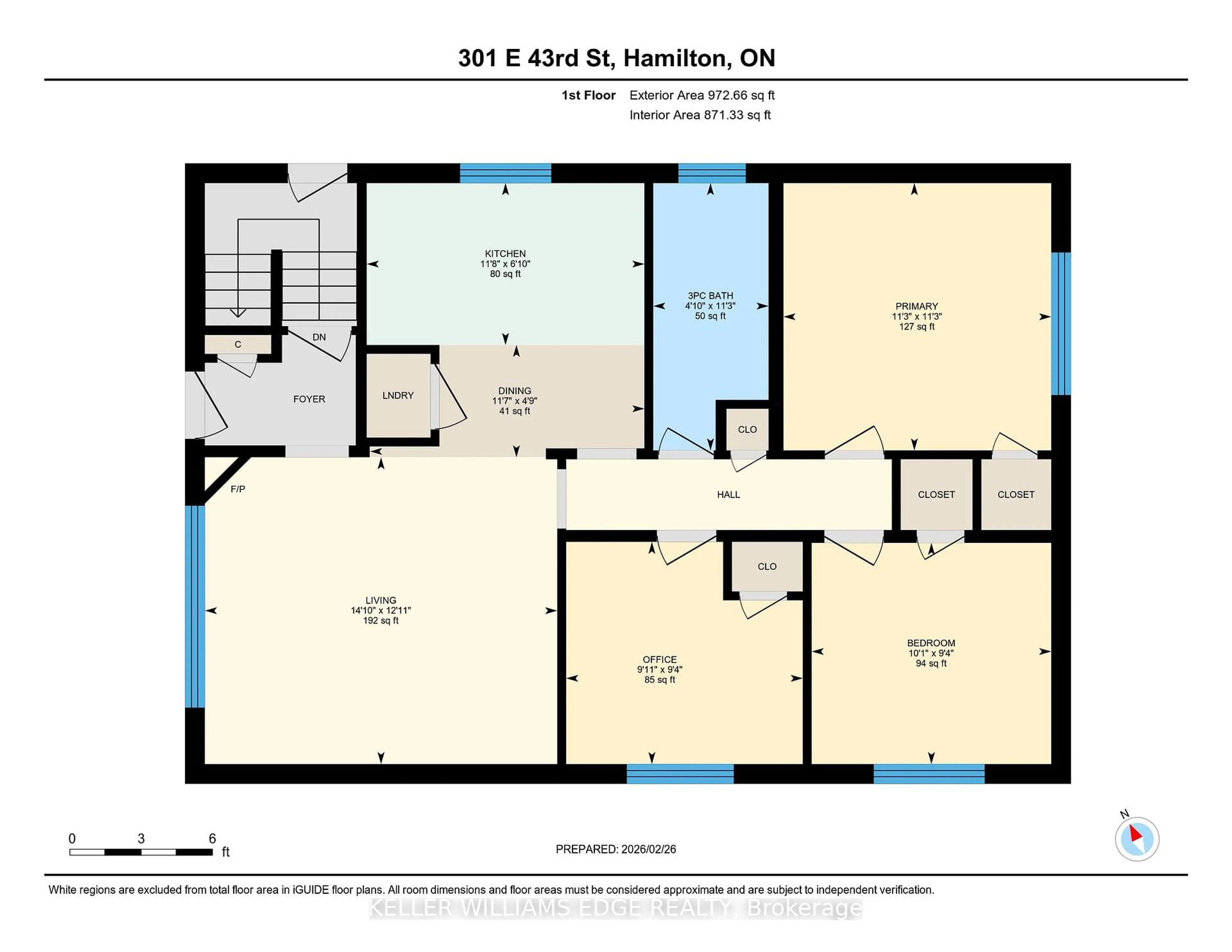 Floor plan for 301 East 43rd St, Hamilton Ontario L8T 3C6