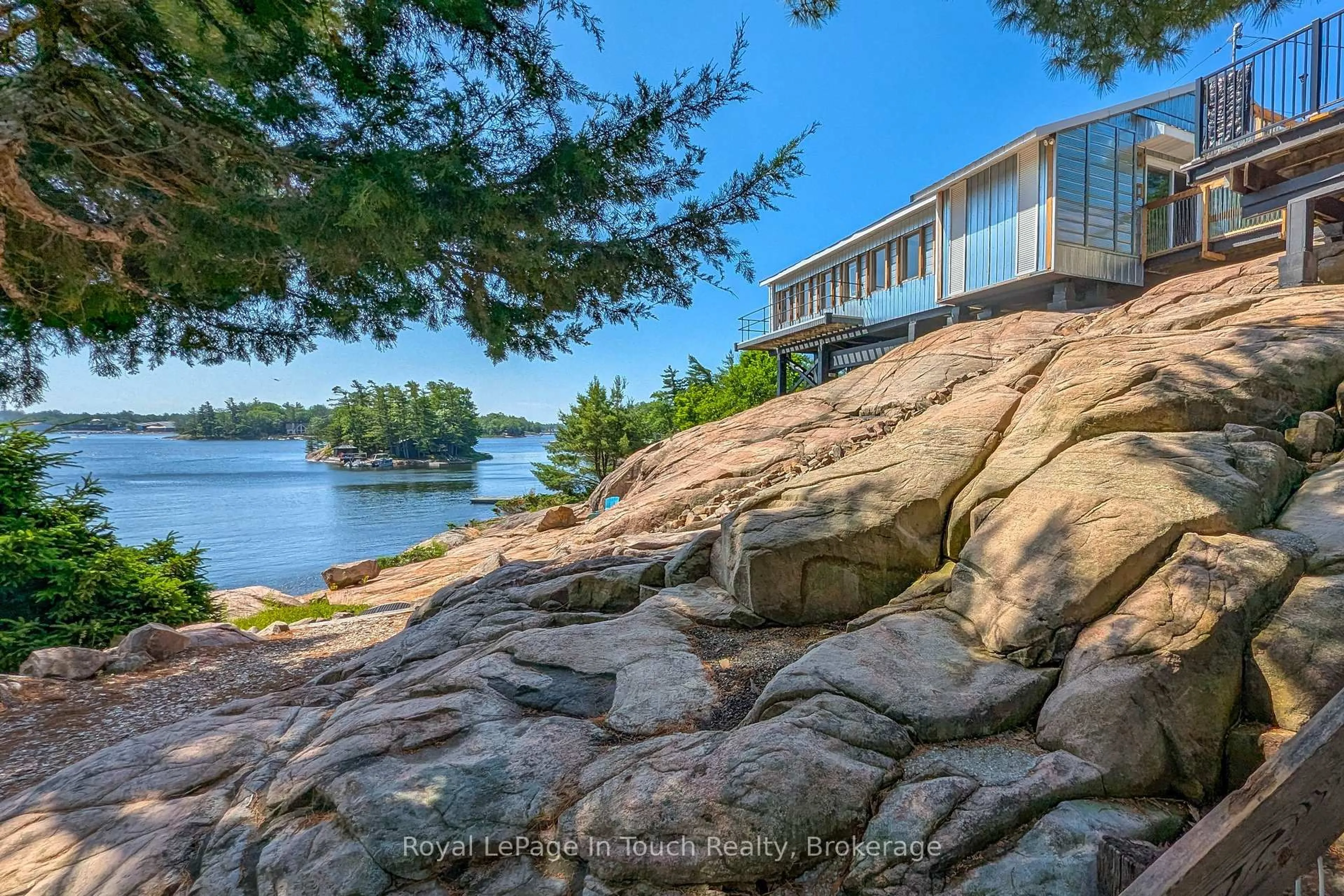 Patio, water/lake/river/ocean view for 1878 Island 1040, Georgian Bay Ontario P0E 1E0