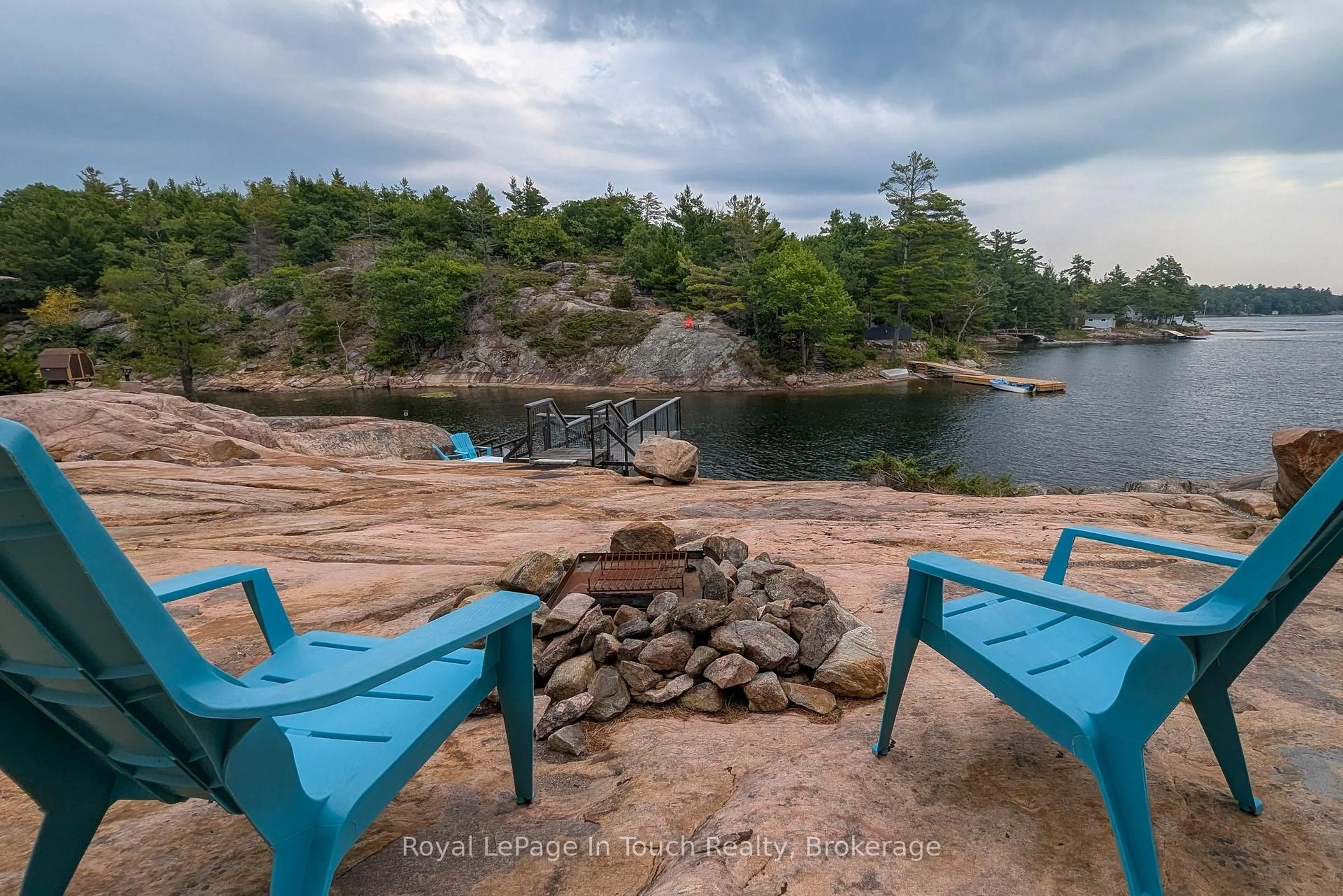 Patio, water/lake/river/ocean view for 1878 Island 1040, Georgian Bay Ontario P0E 1E0