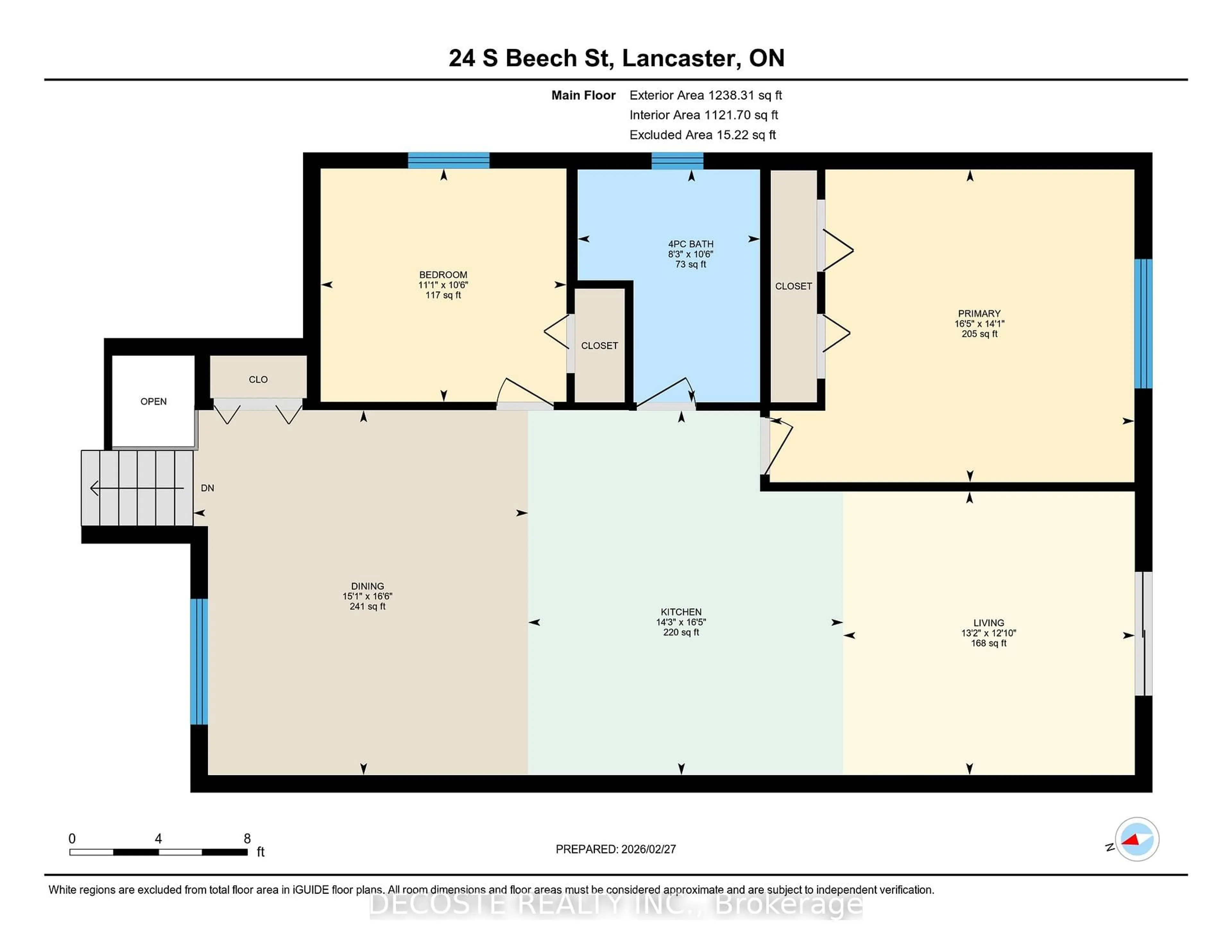 Floor plan for 24 S Beech St, South Glengarry Ontario K0C 1N0